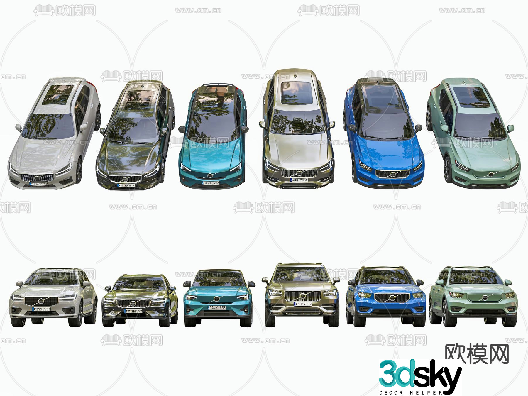 volvo cars sedan 3d model