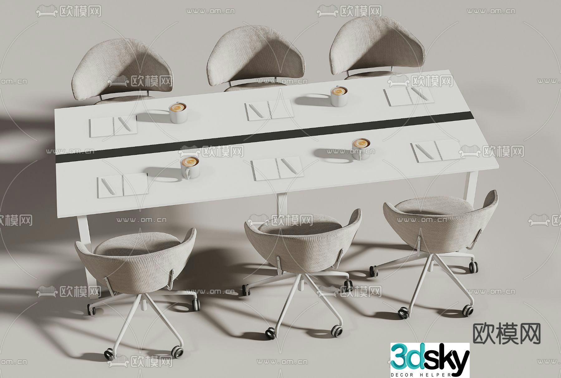 Modern conference table conference table 3d model