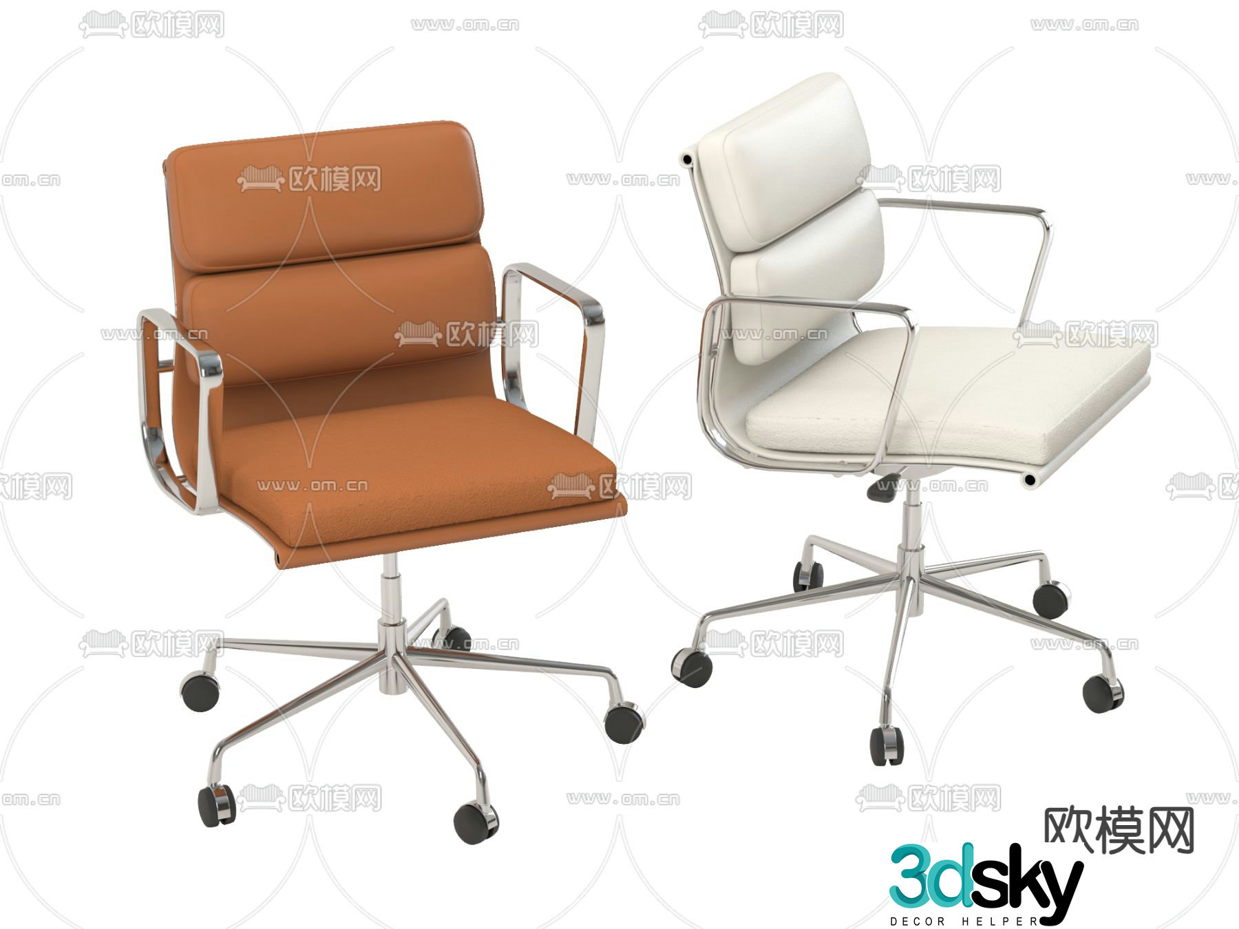 Modern office chair conference chair 3d model