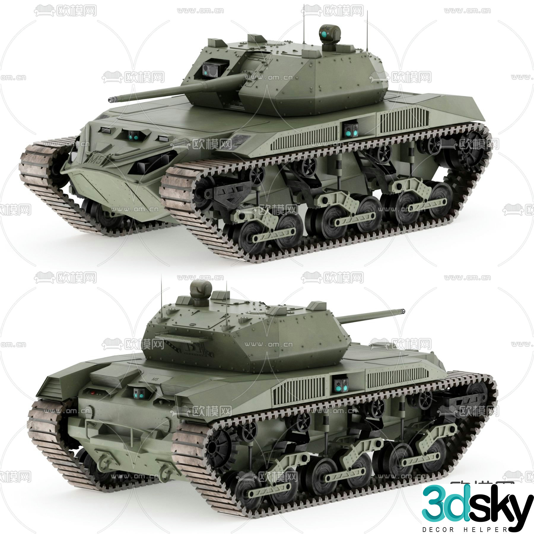 tank armored vehicle explosion-proof vehicle 3d model