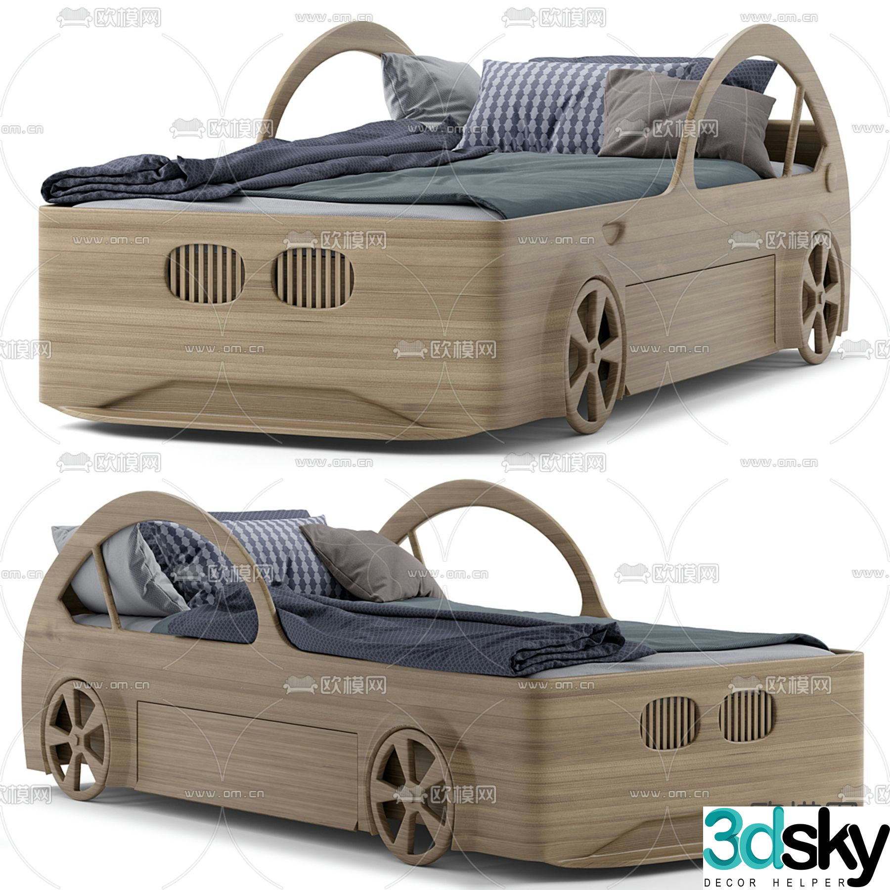 Children’s bed single bed 3d model