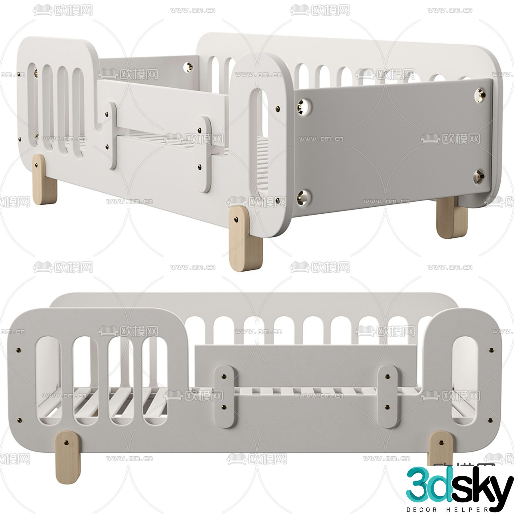 crib children’s bed 3d model