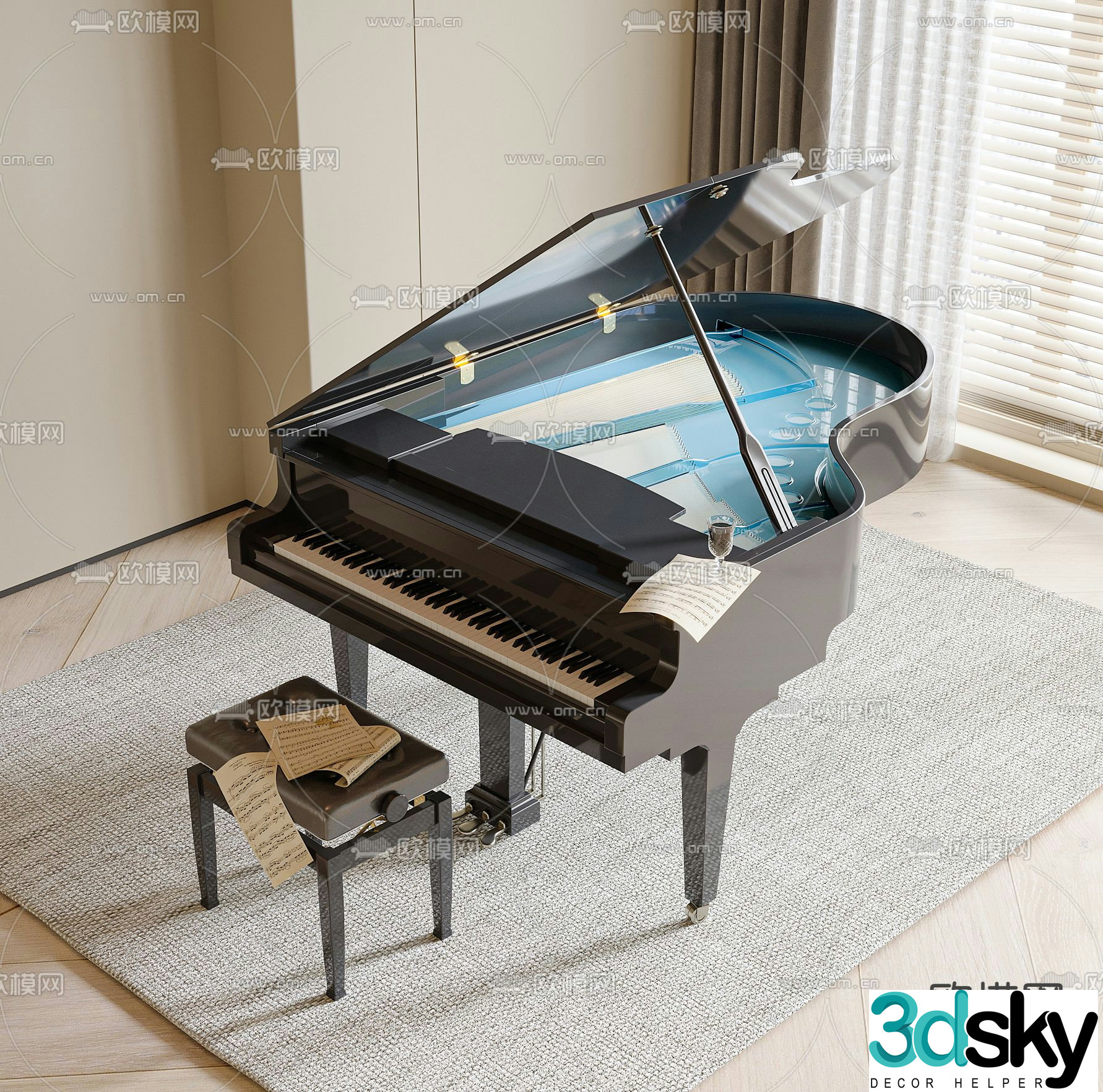piano 3d model
