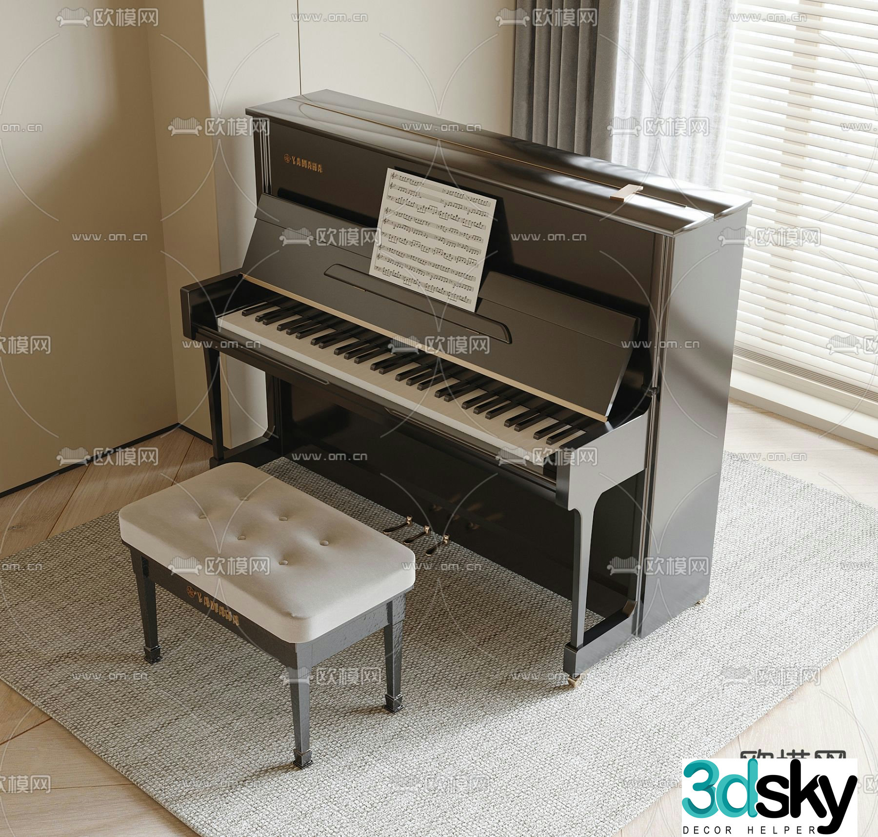piano 3d model