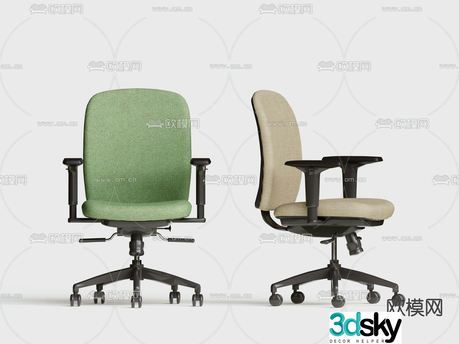 Office chair shift chair staff chair 3d model