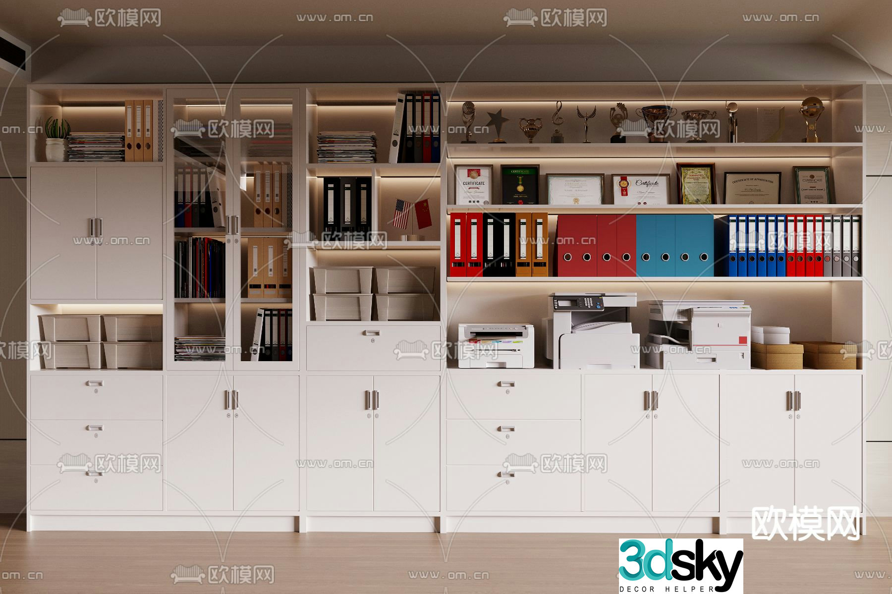 File cabinet filing cabinet information cabinet office supplies 3d model