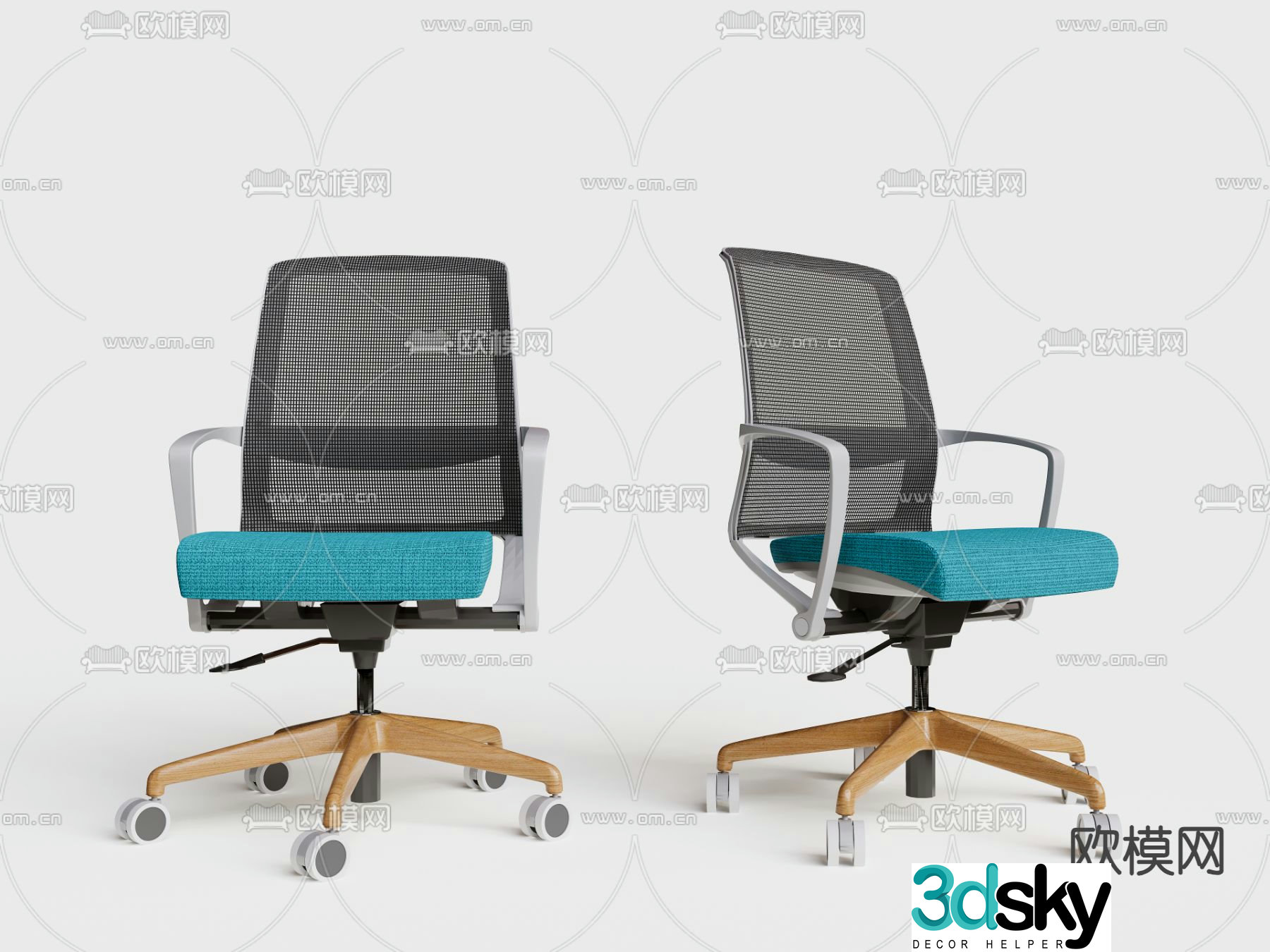 Modern office chair ergonomic chair 3d model