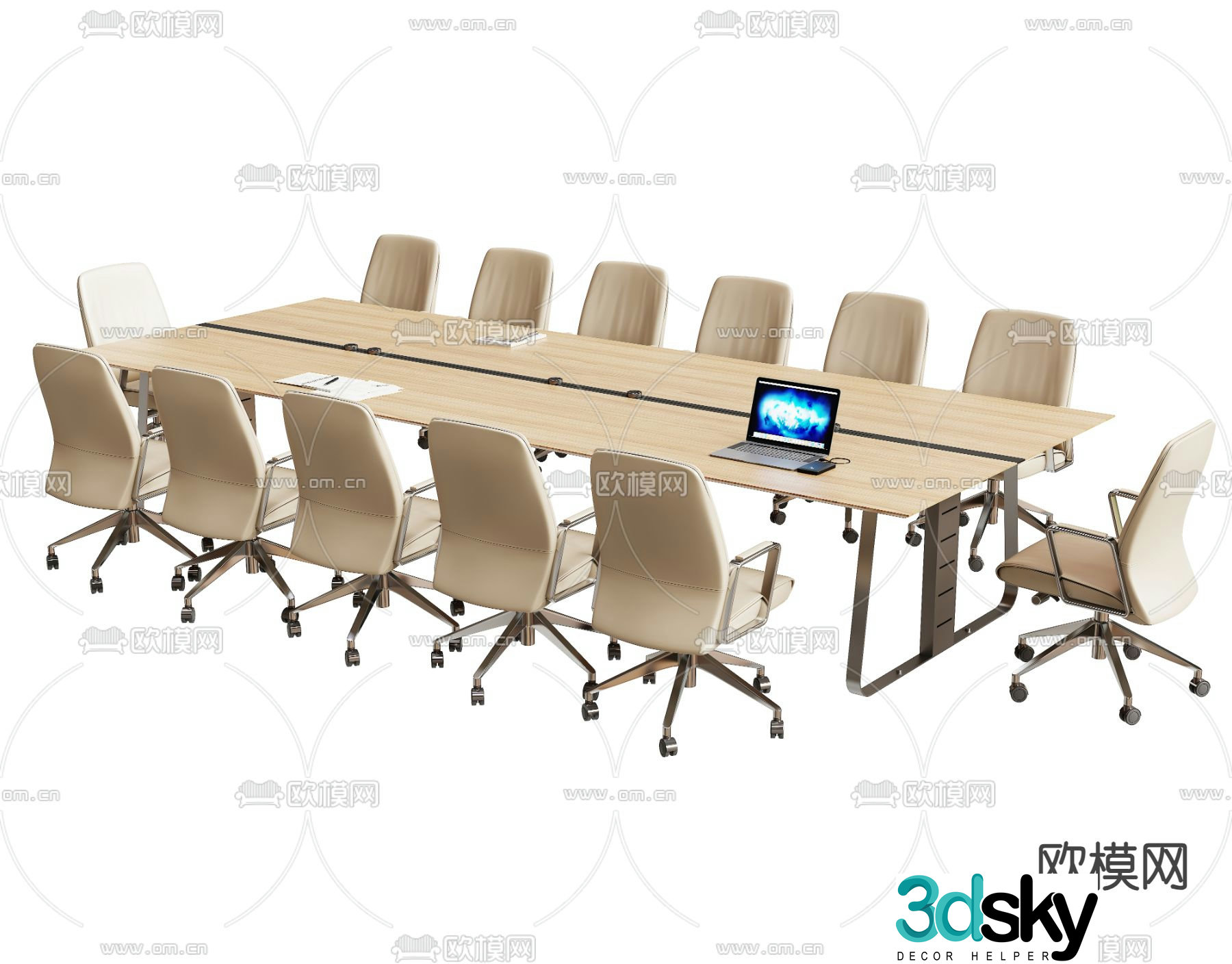 Modern conference table conference table 3d model