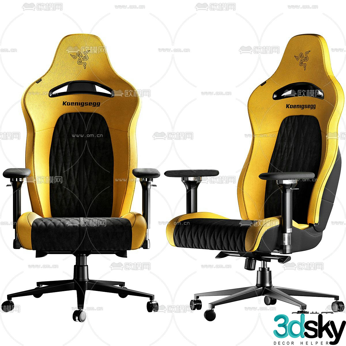 Office chair e-sports chair gaming chair 3d model