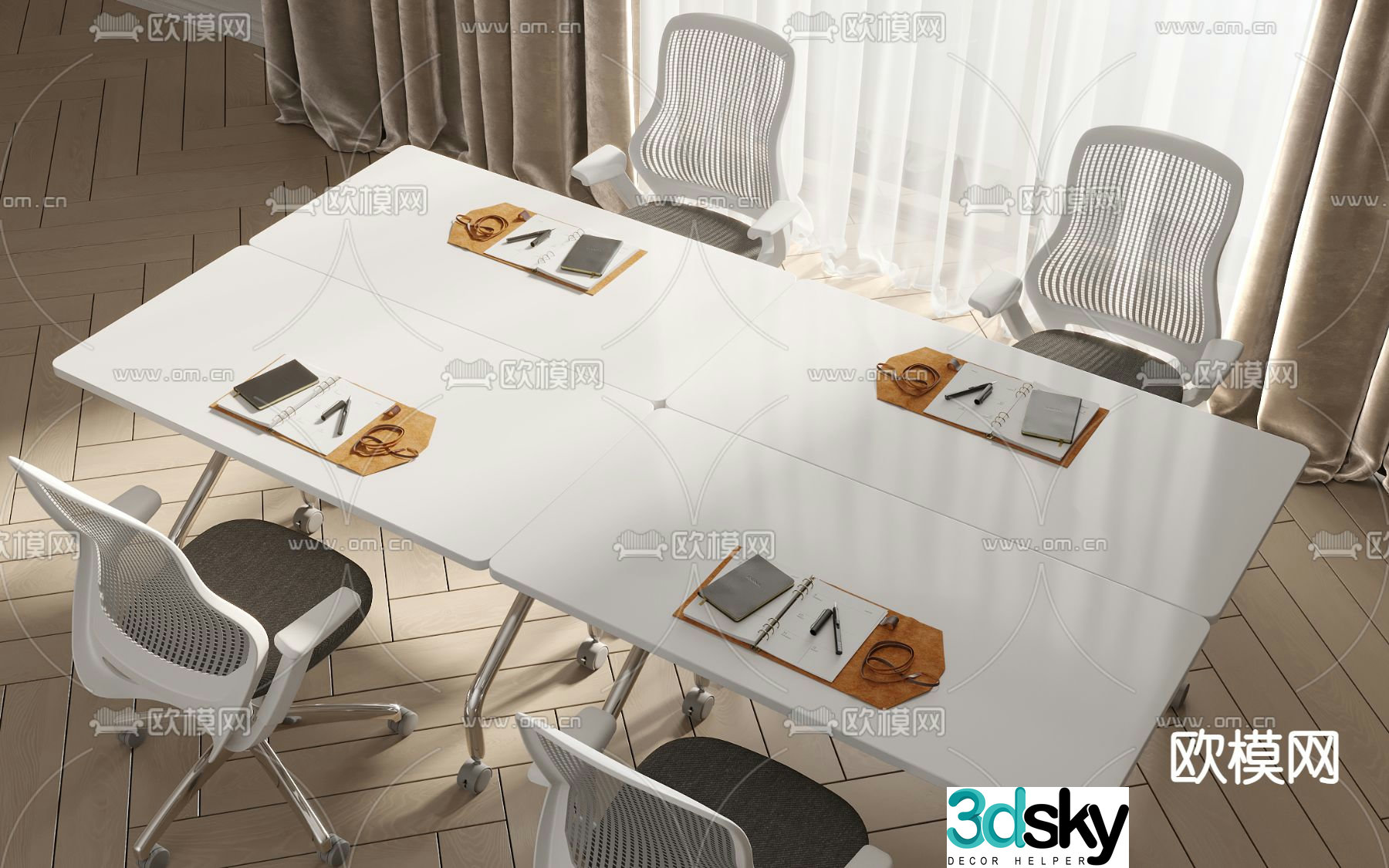 desk work station 3d model