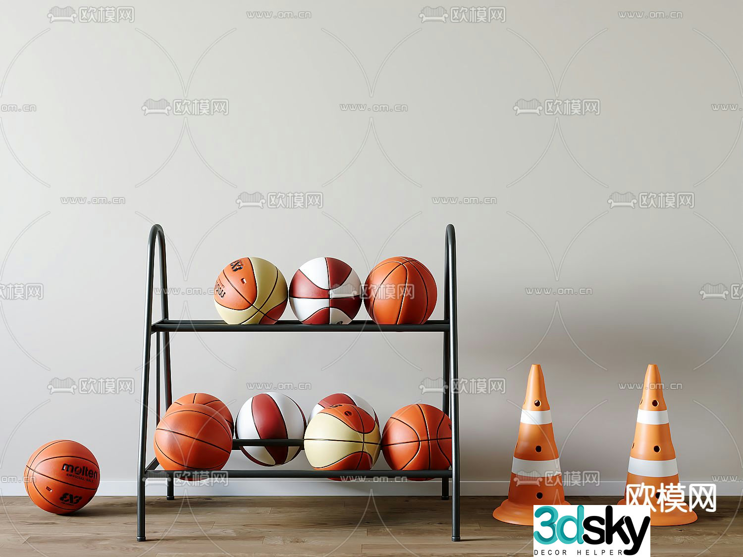 Basketball rack 3d model