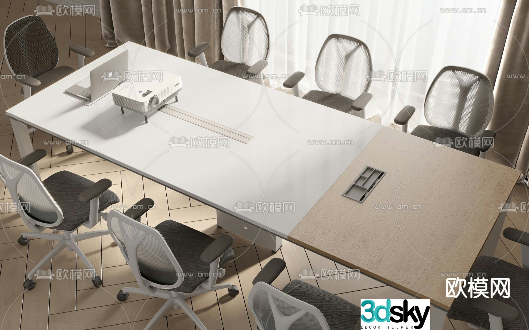 Modern conference table conference table 3d model