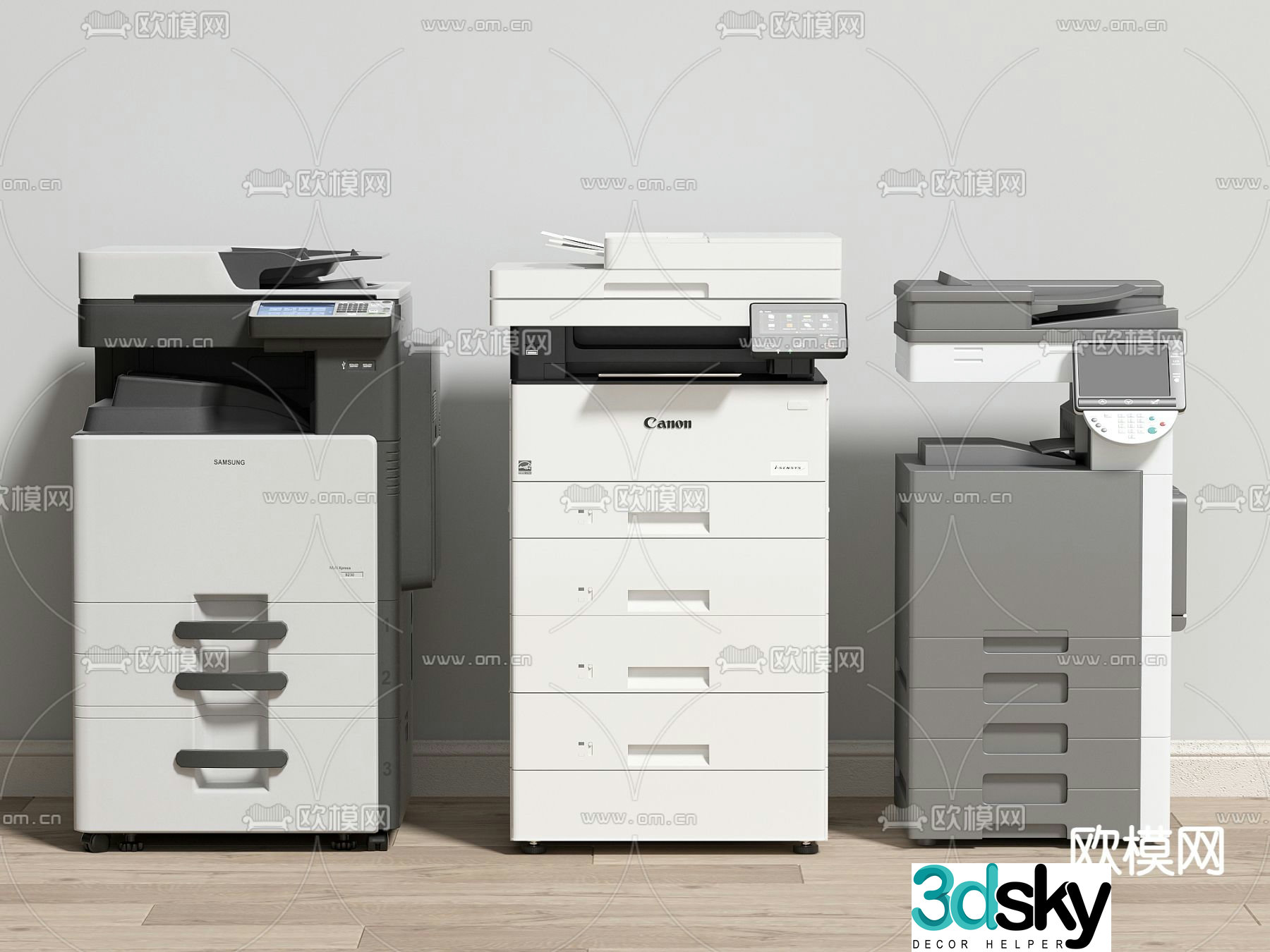 printer copier scanner 3d model