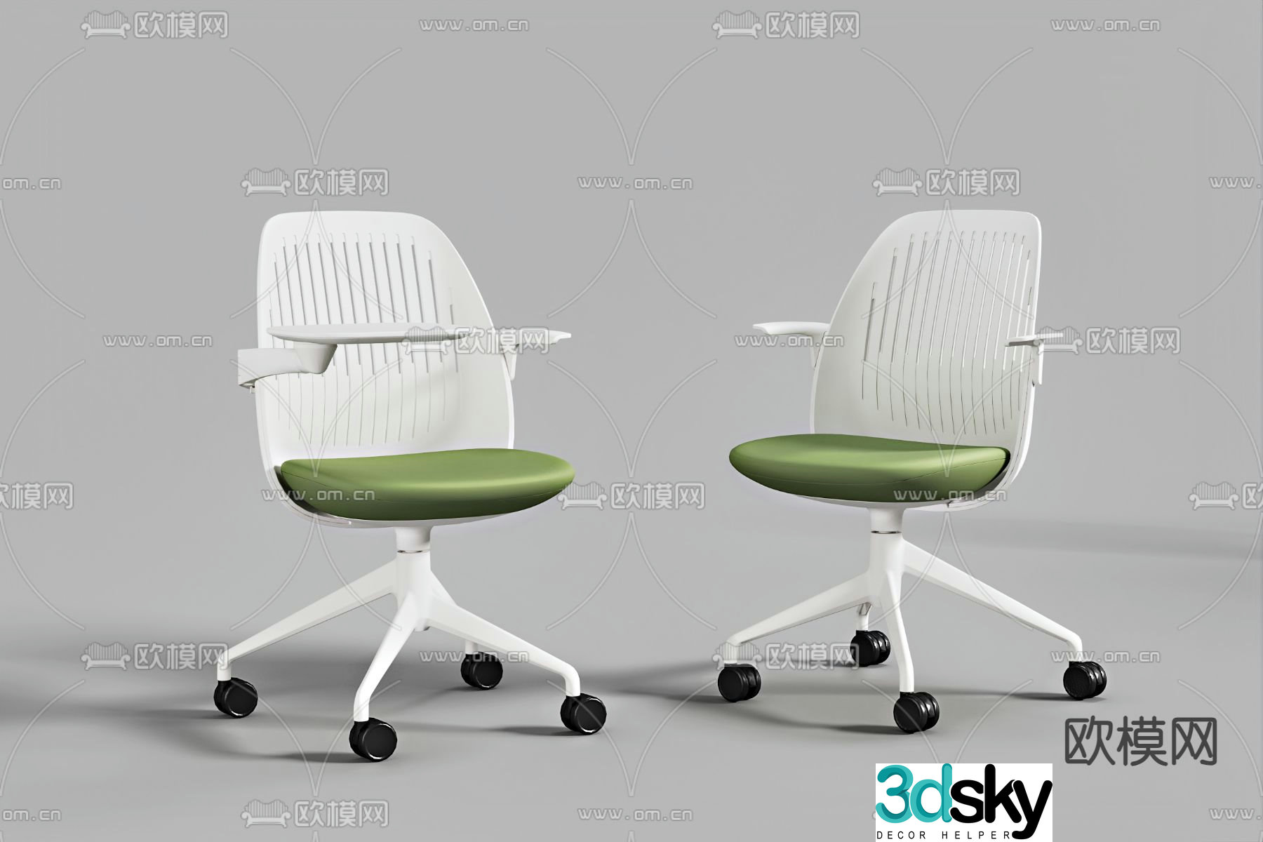 Modern office chair training chair conference chair 3d model