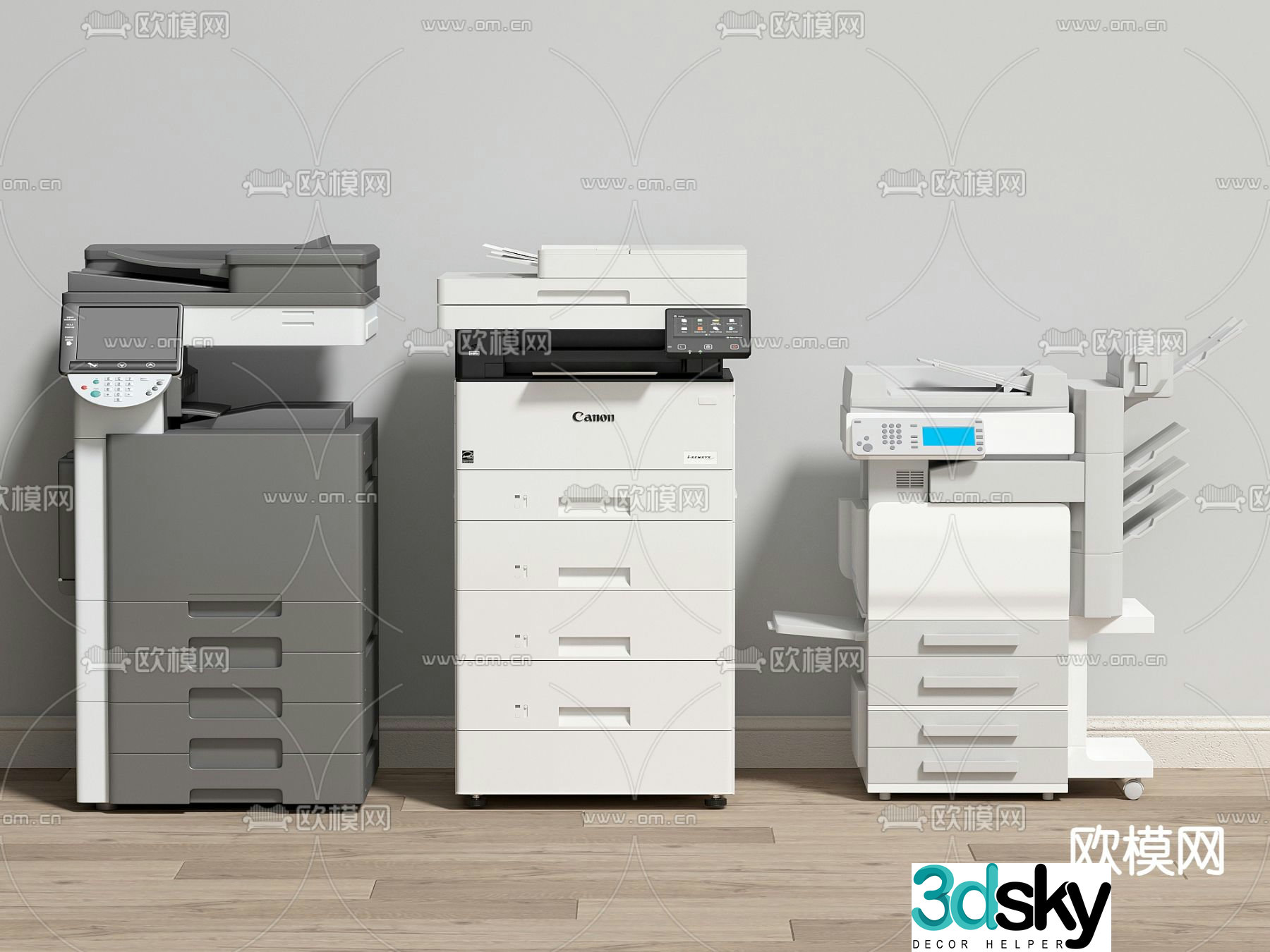 printer copier scanner 3d model