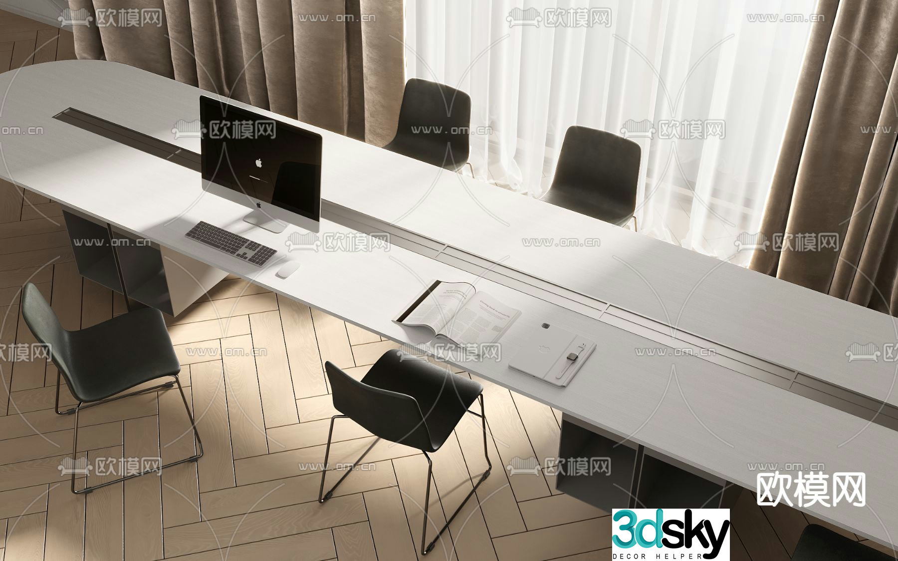 Modern conference table conference table 3d model