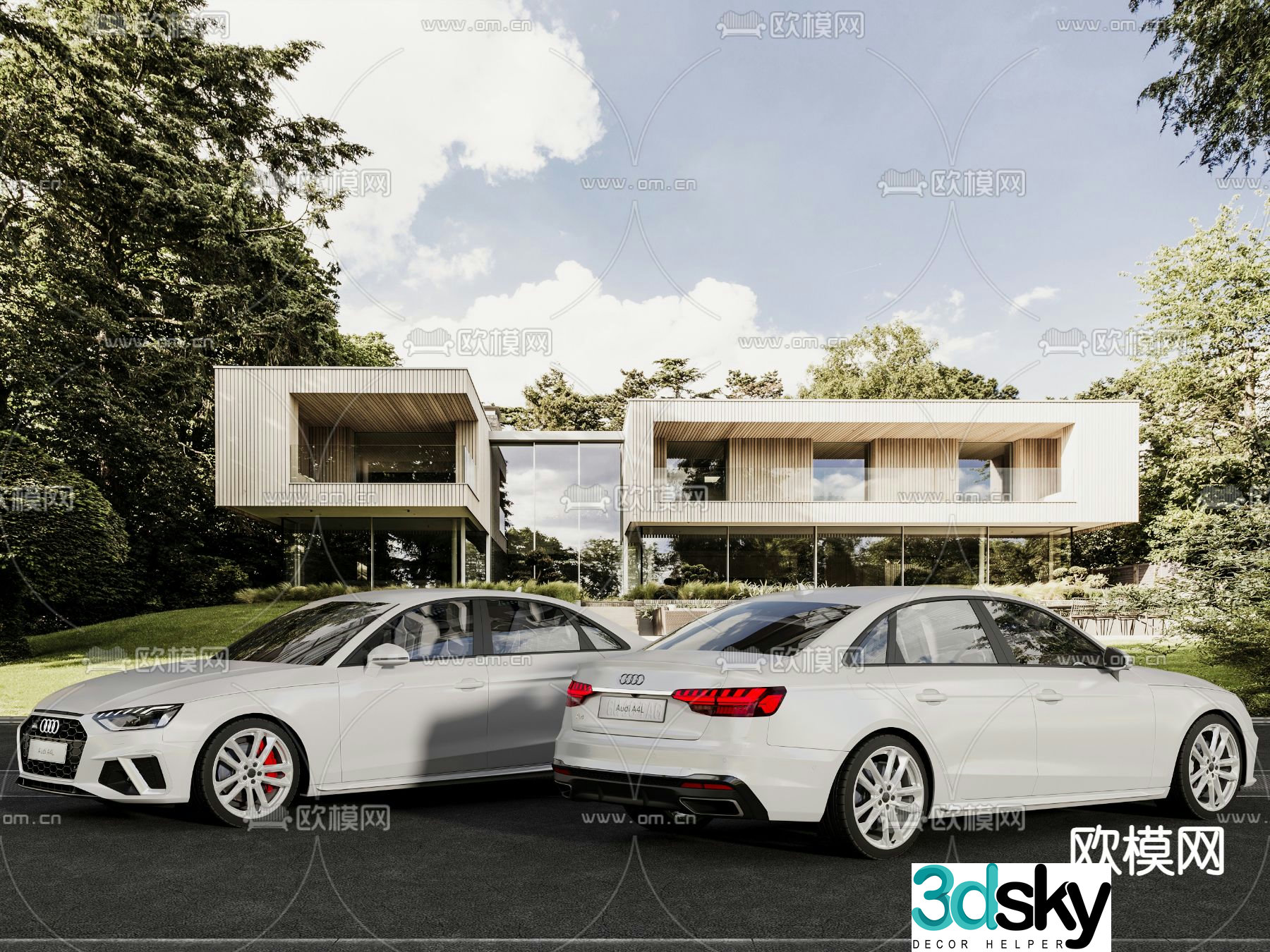 audi car sports car 3d model