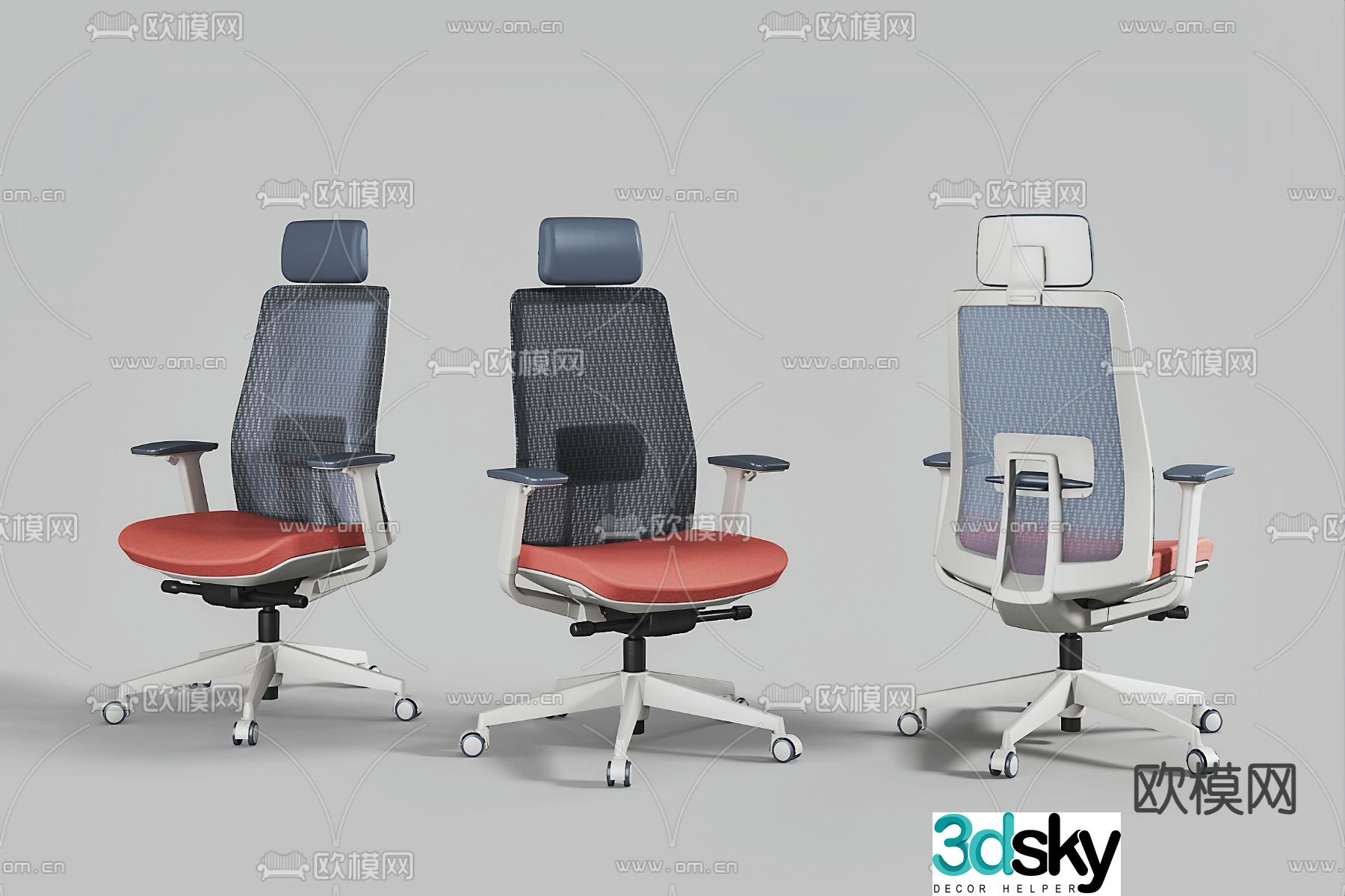 Office chair staff chair computer chair 3d model