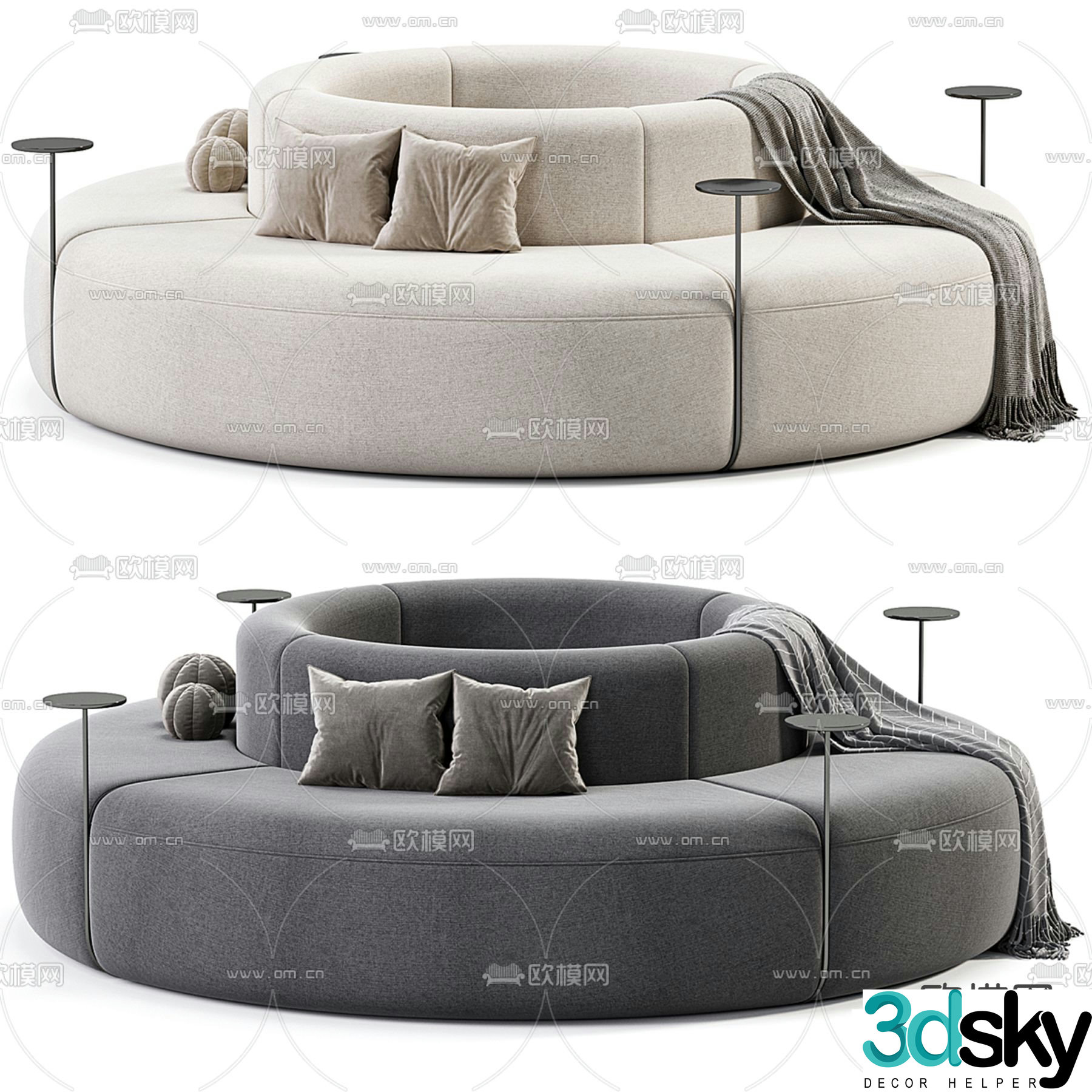 ARTIKO round sofa lobby sofa 3d model