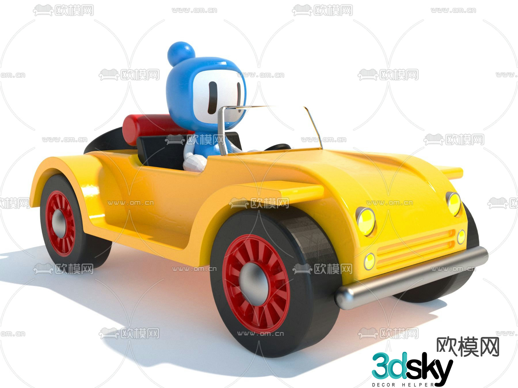 toy car cartoon car 3d model