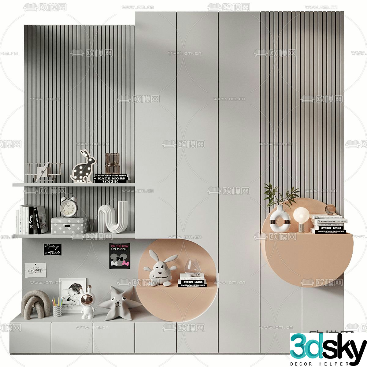 Children’s decorative cabinet locker 3d model