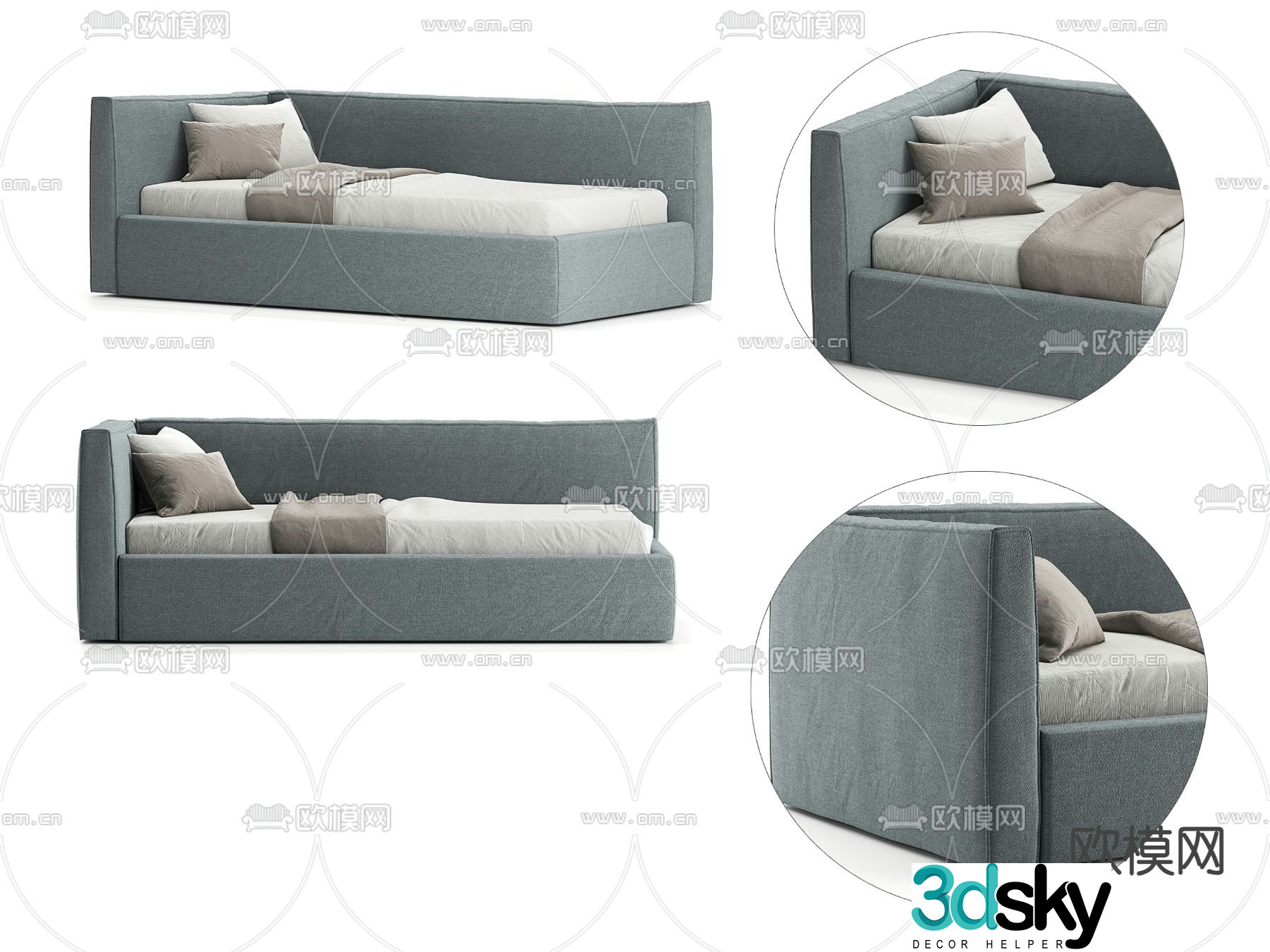 Children’s bed sofa bed 3d model