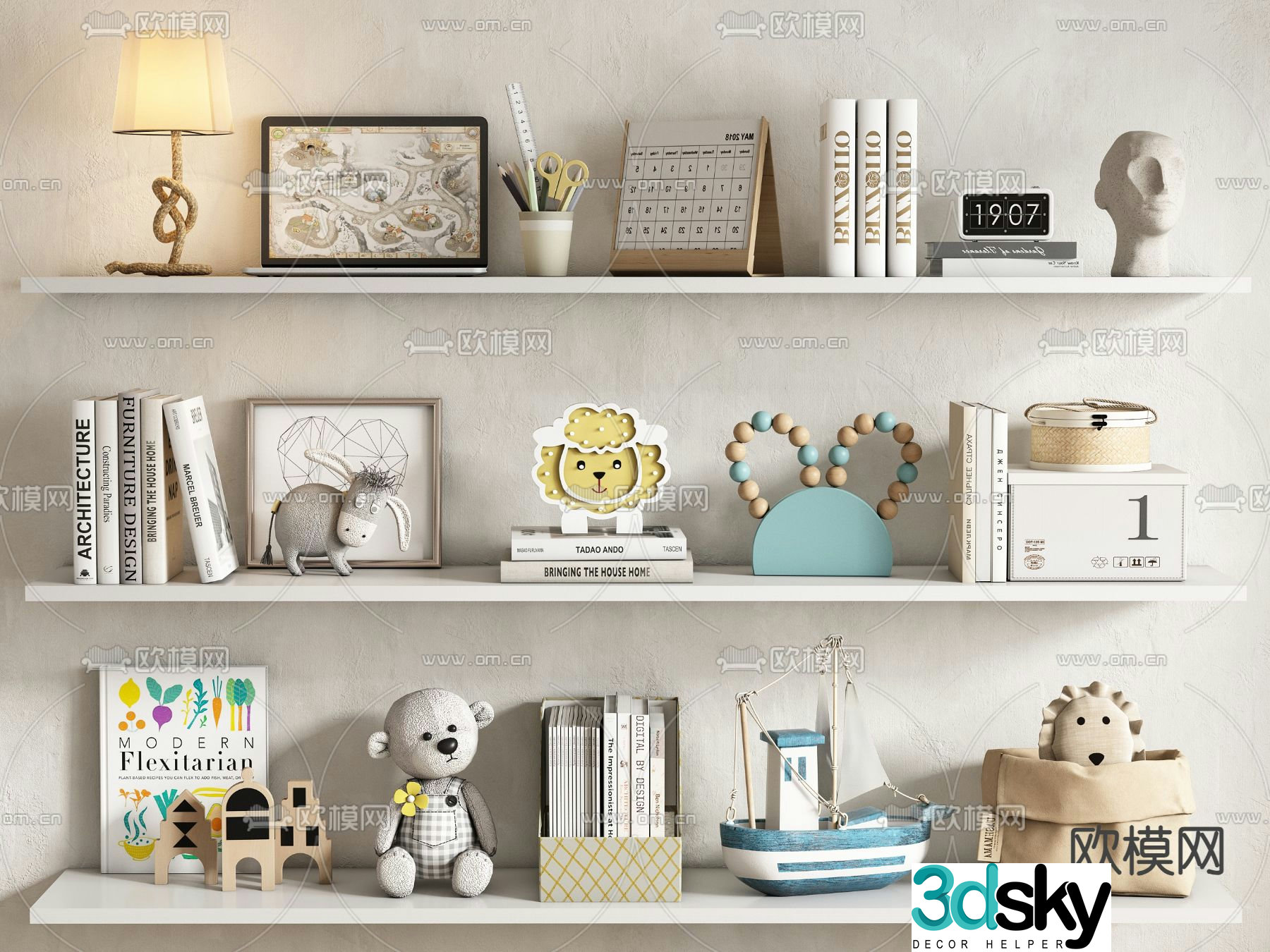 Children’s decorations ornaments books toys paintings calendars 3D model