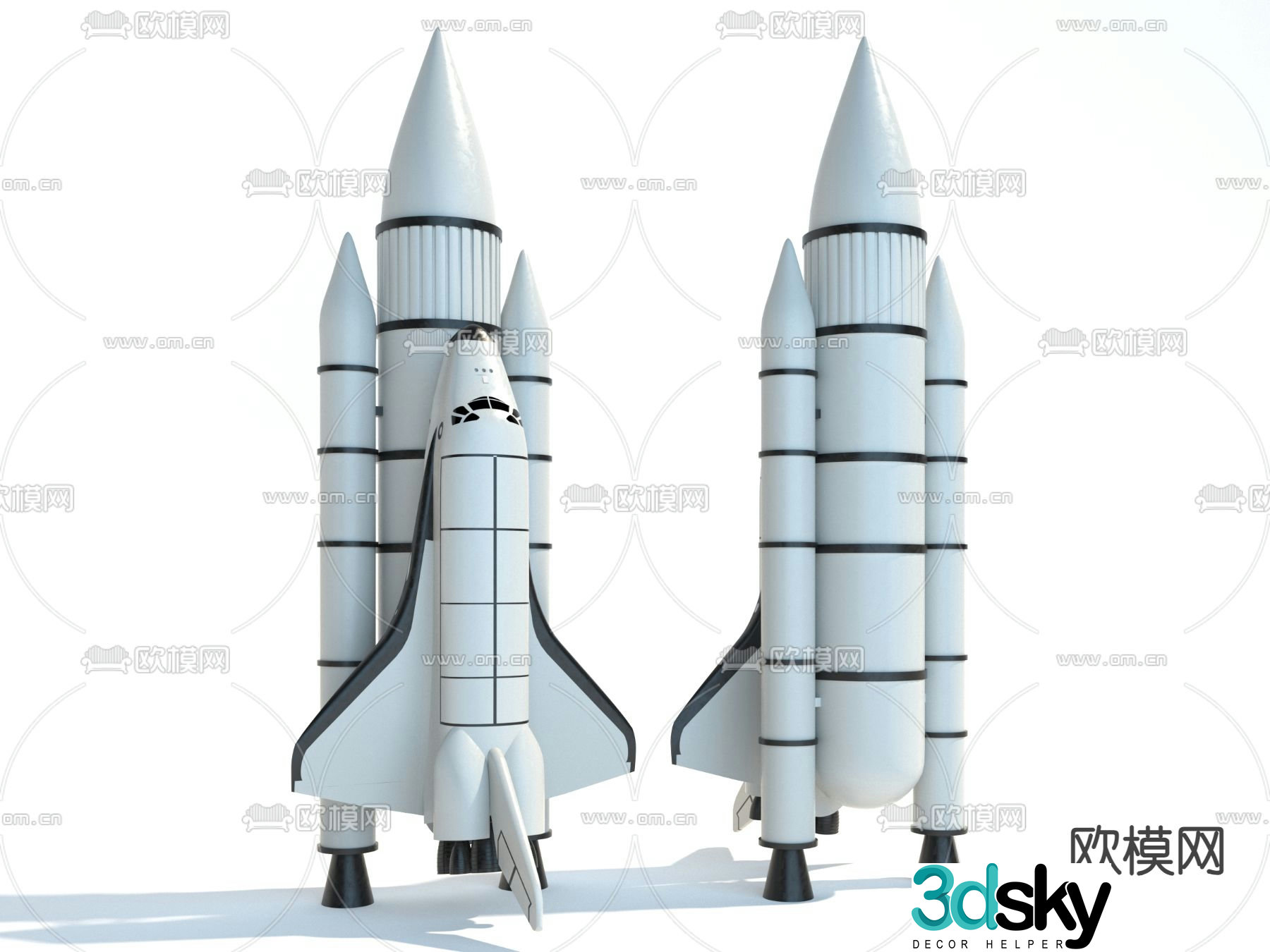 aerospace facility rocket spacecraft 3d model