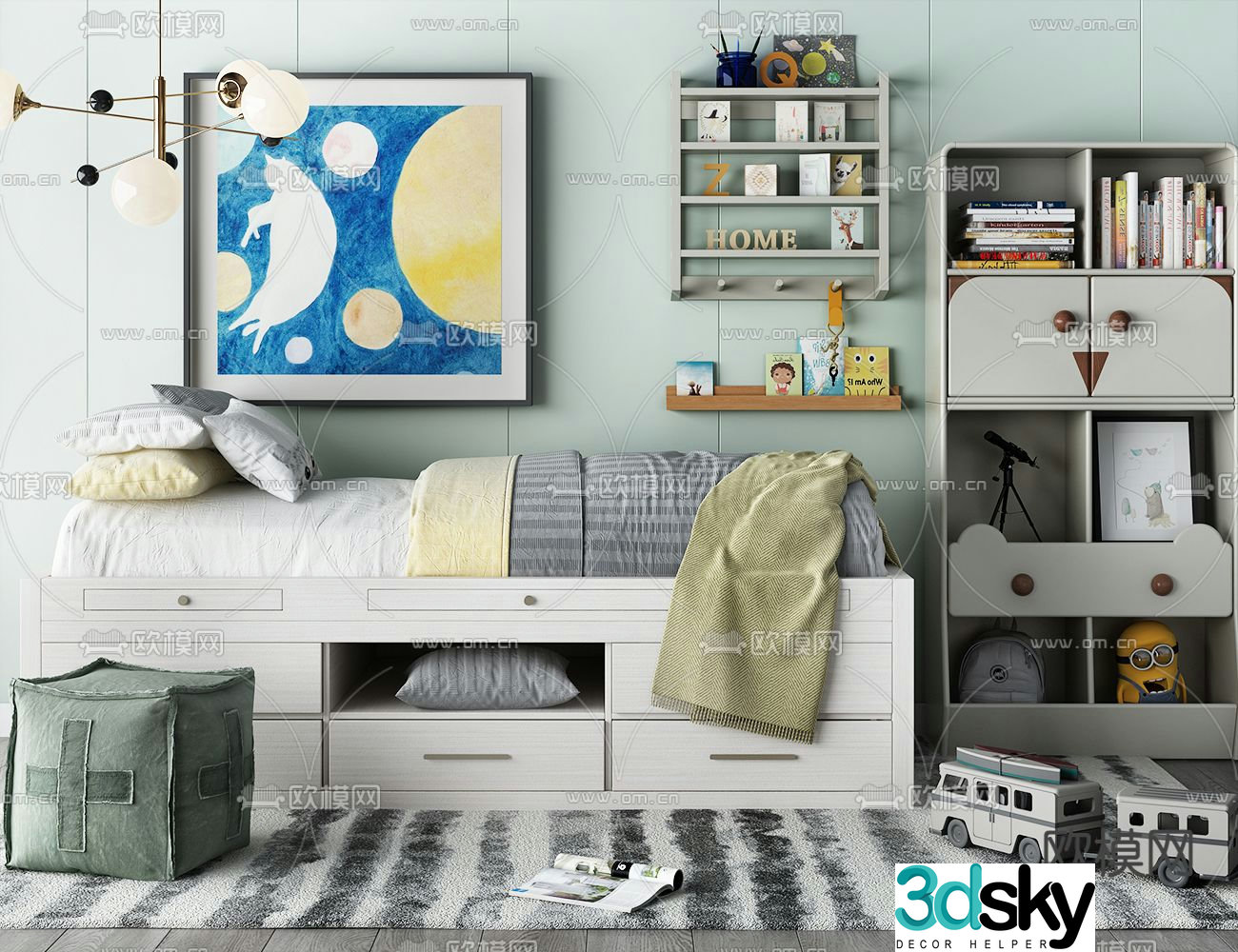 Children’s bed child’s bed single bed 3d model