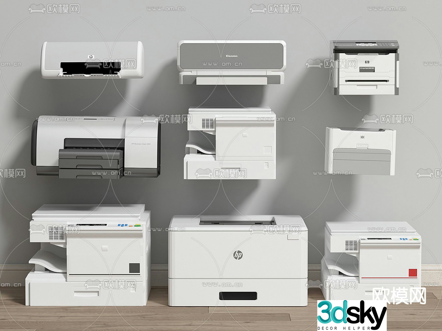 printer copier scanner 3d model