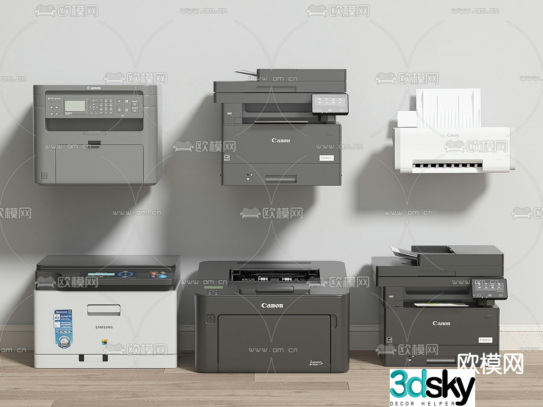 printer copier scanner 3d model