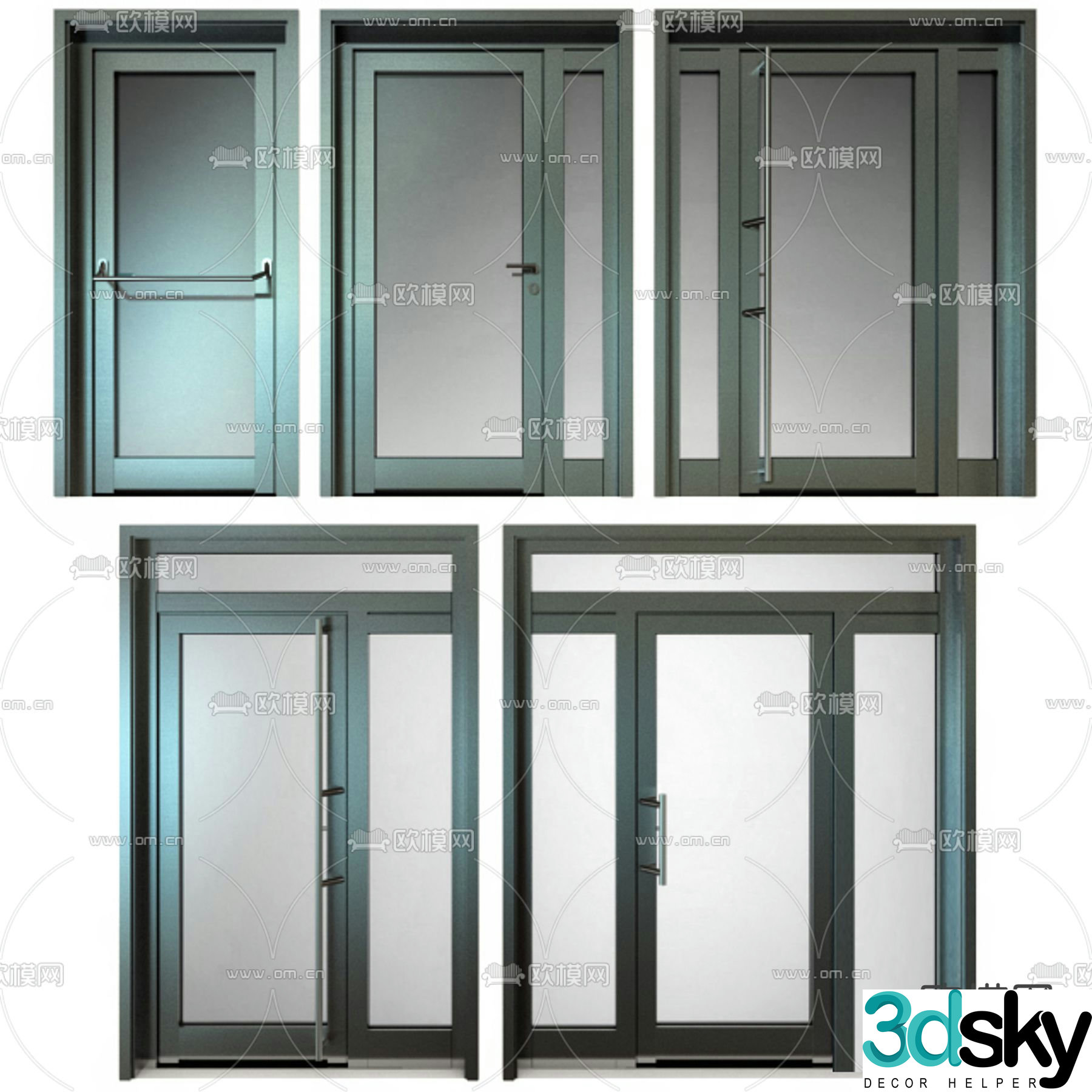 security door fire door fire door metal door 3d model