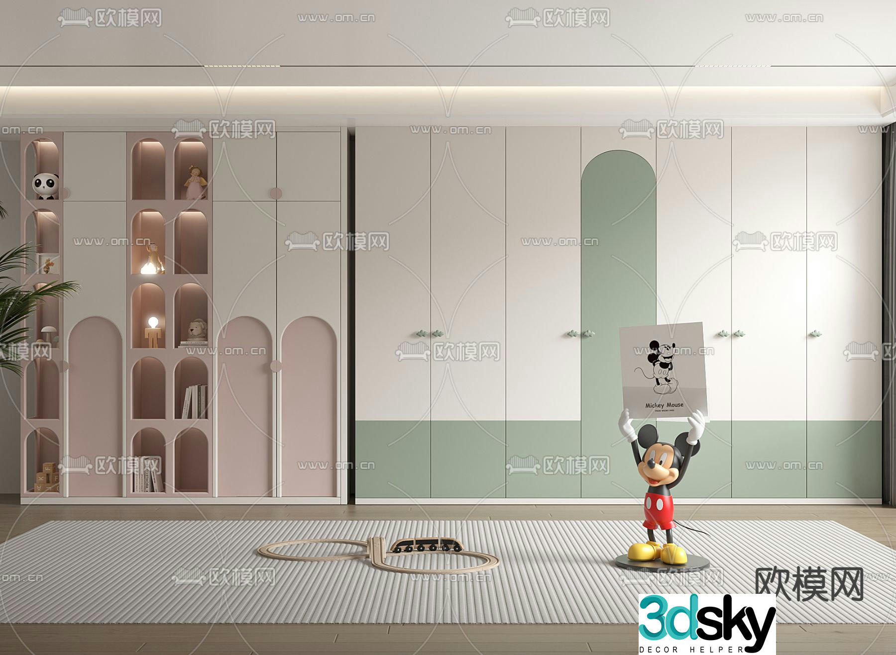 Children’s wardrobe bookcase 3d model