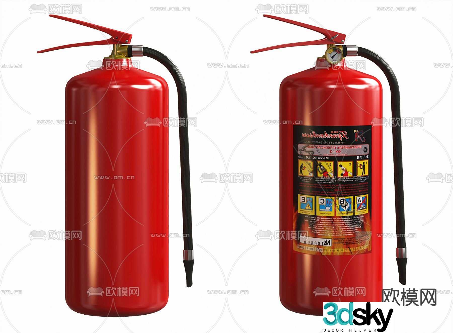 Fire extinguisher fire equipment 3d model
