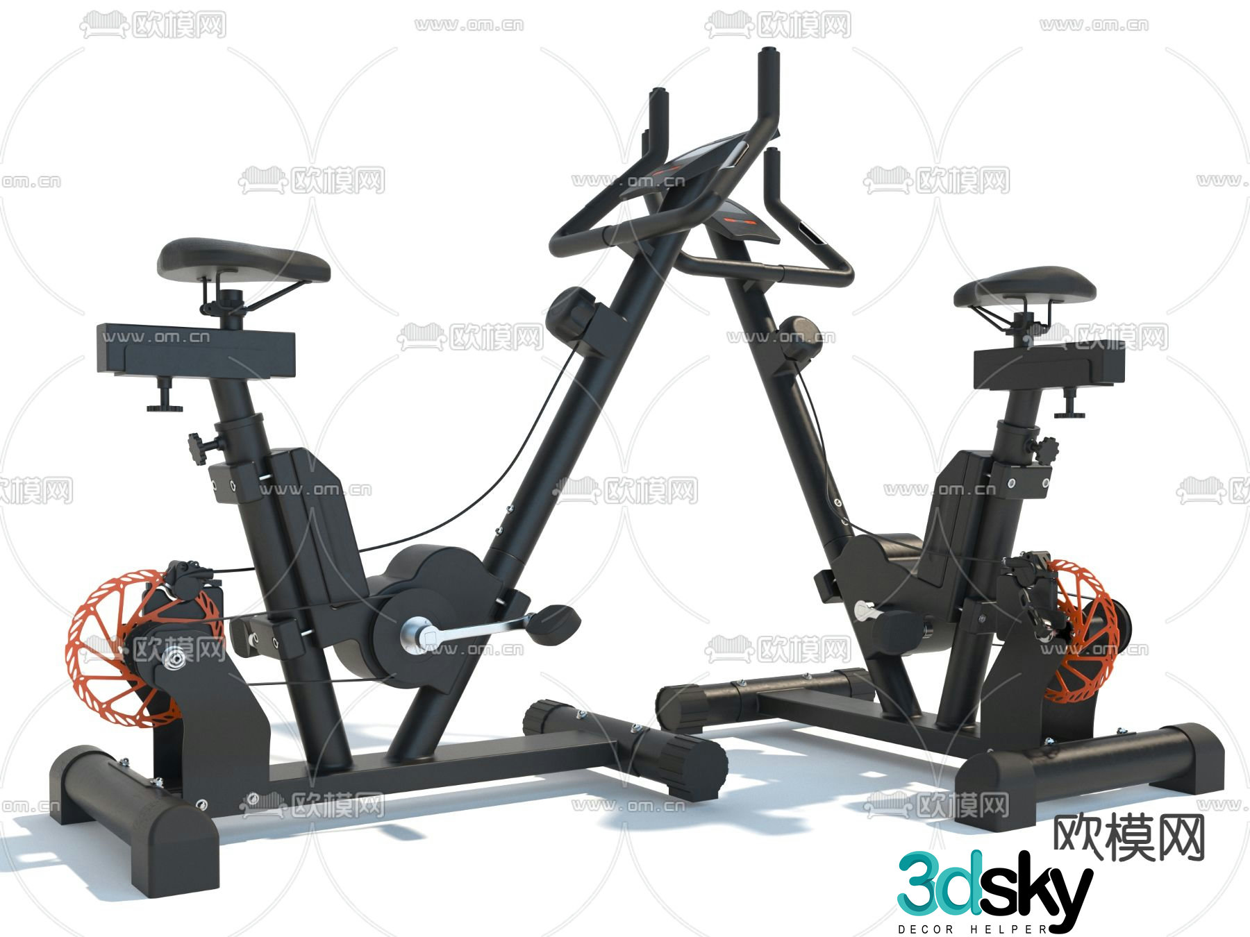 Fitness equipment spinning 3d model