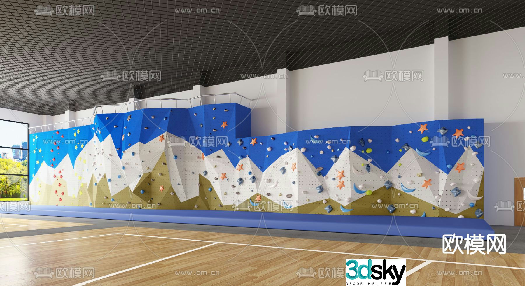 Children's climbing wall climbing wall 3d model