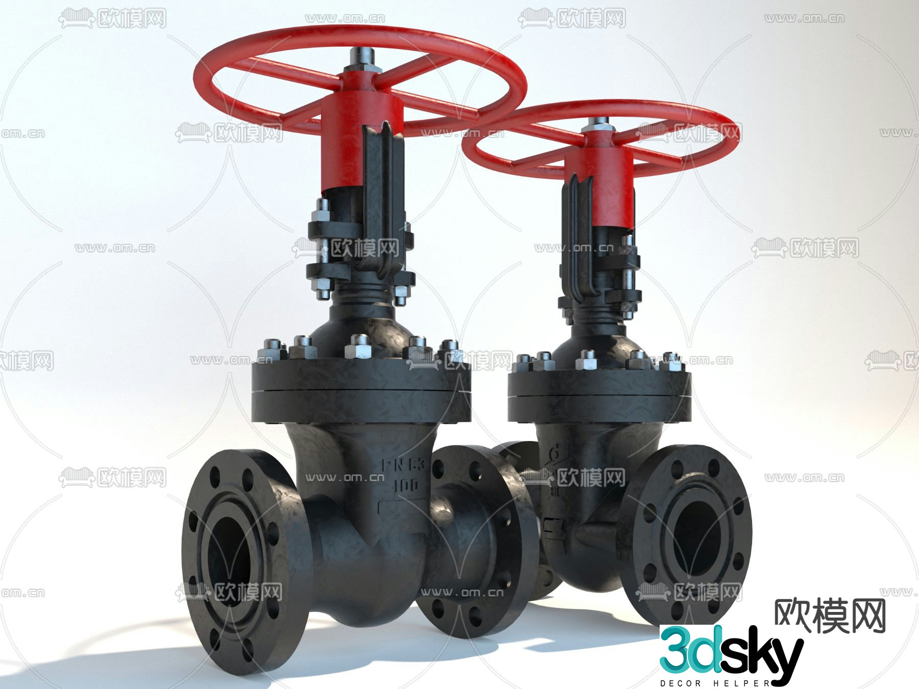 valve plumbing parts water valve 3d model