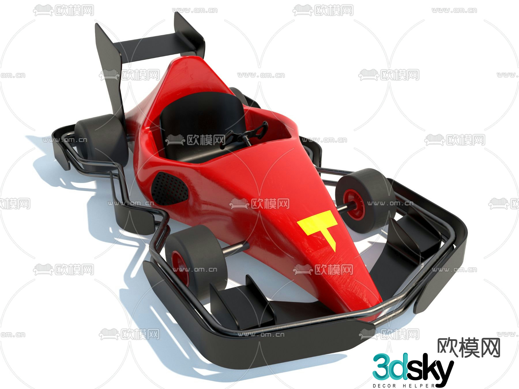 Children’s car toy car kart racing 3d model