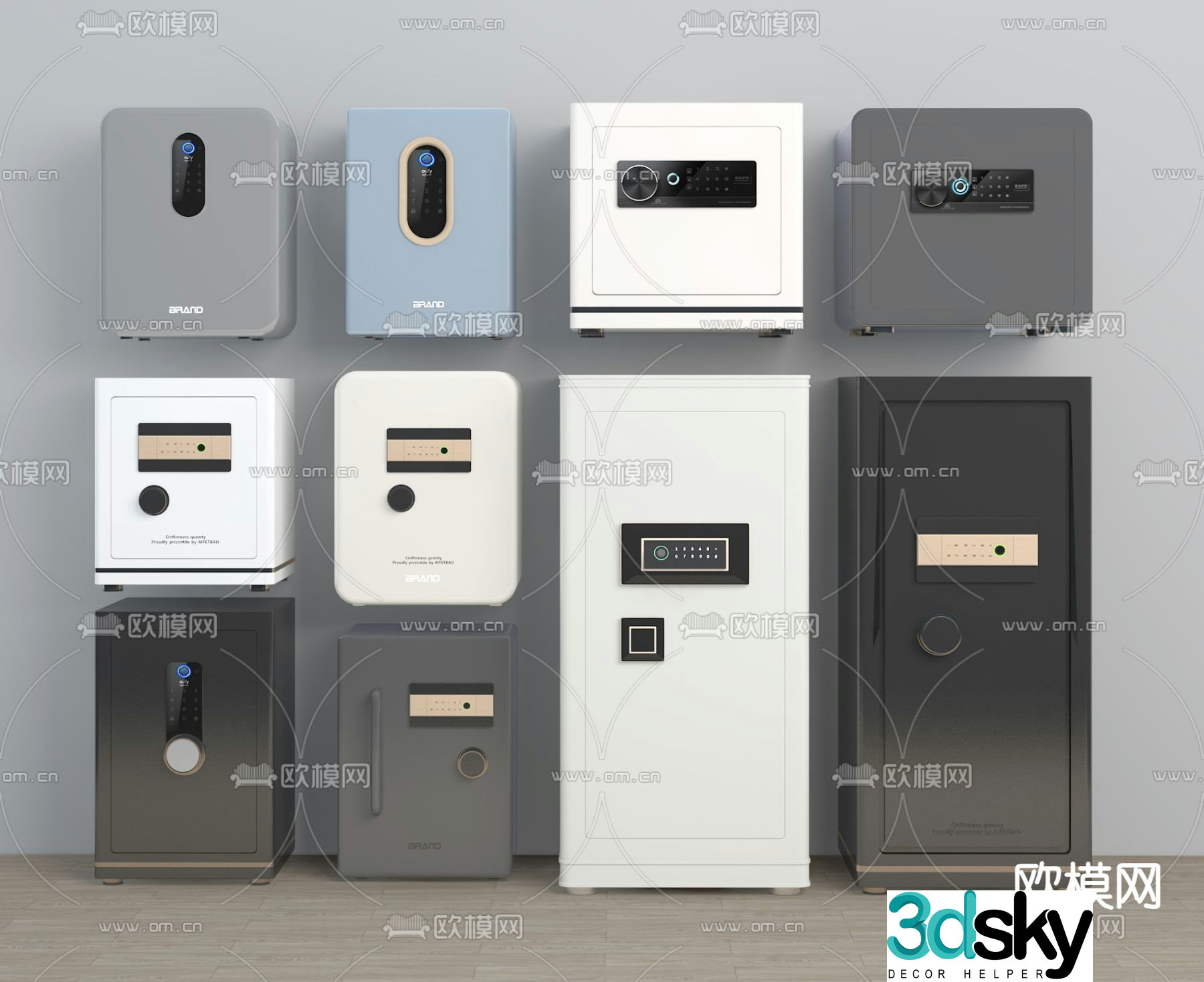 safe safe password box locker 3d model