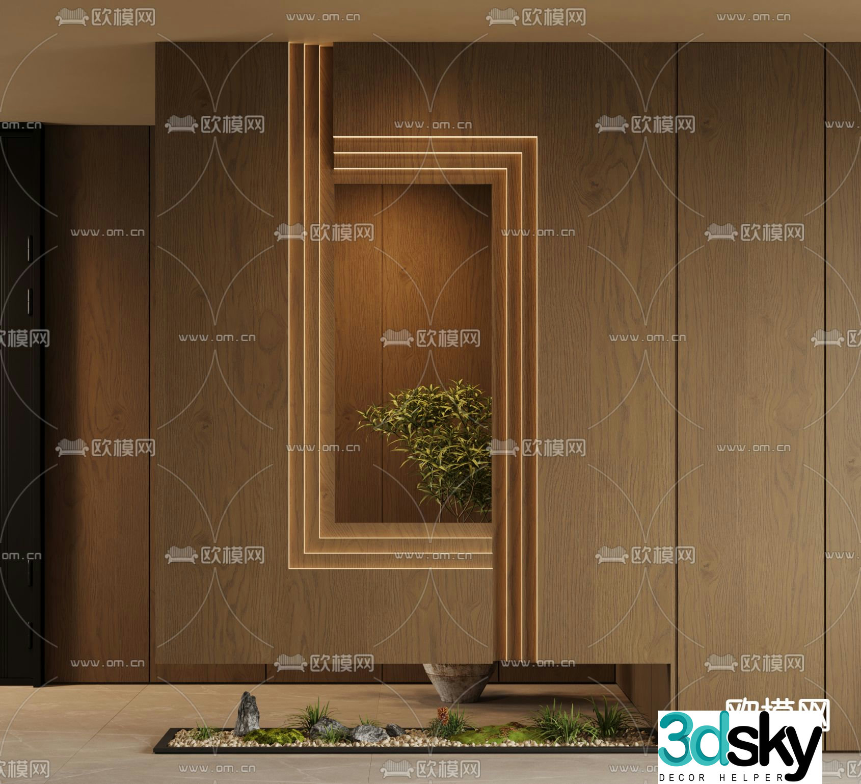 Entrance partition sketch 3d model