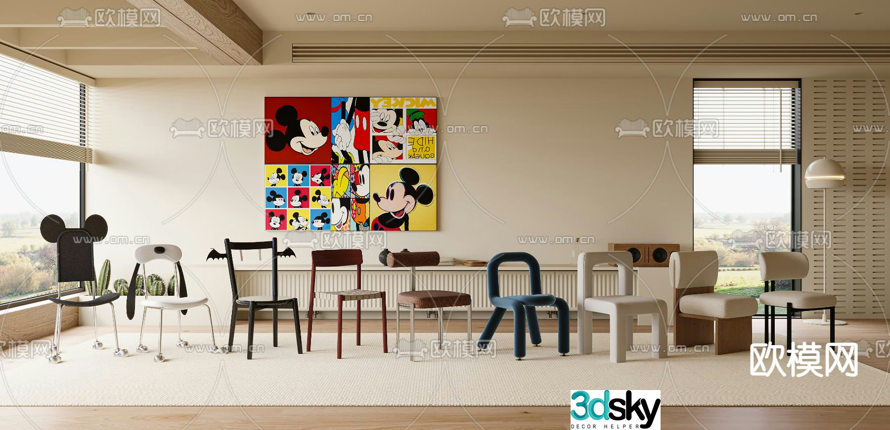 Single chair children’s chair fun chair 3d model