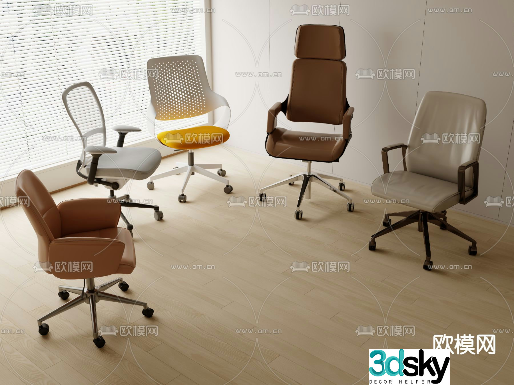 Modern office chair 3d model