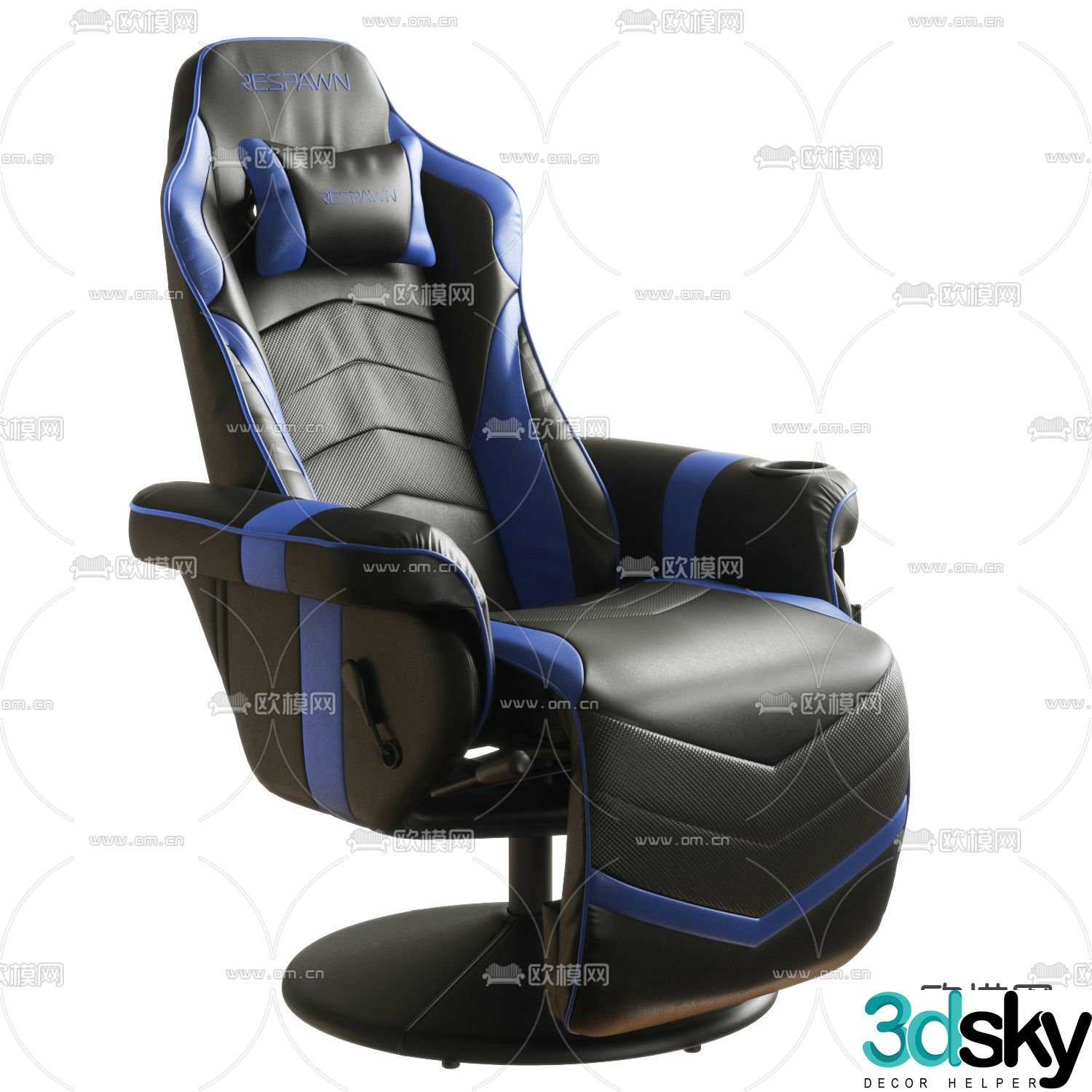 Modern gaming chair computer chair 3d model
