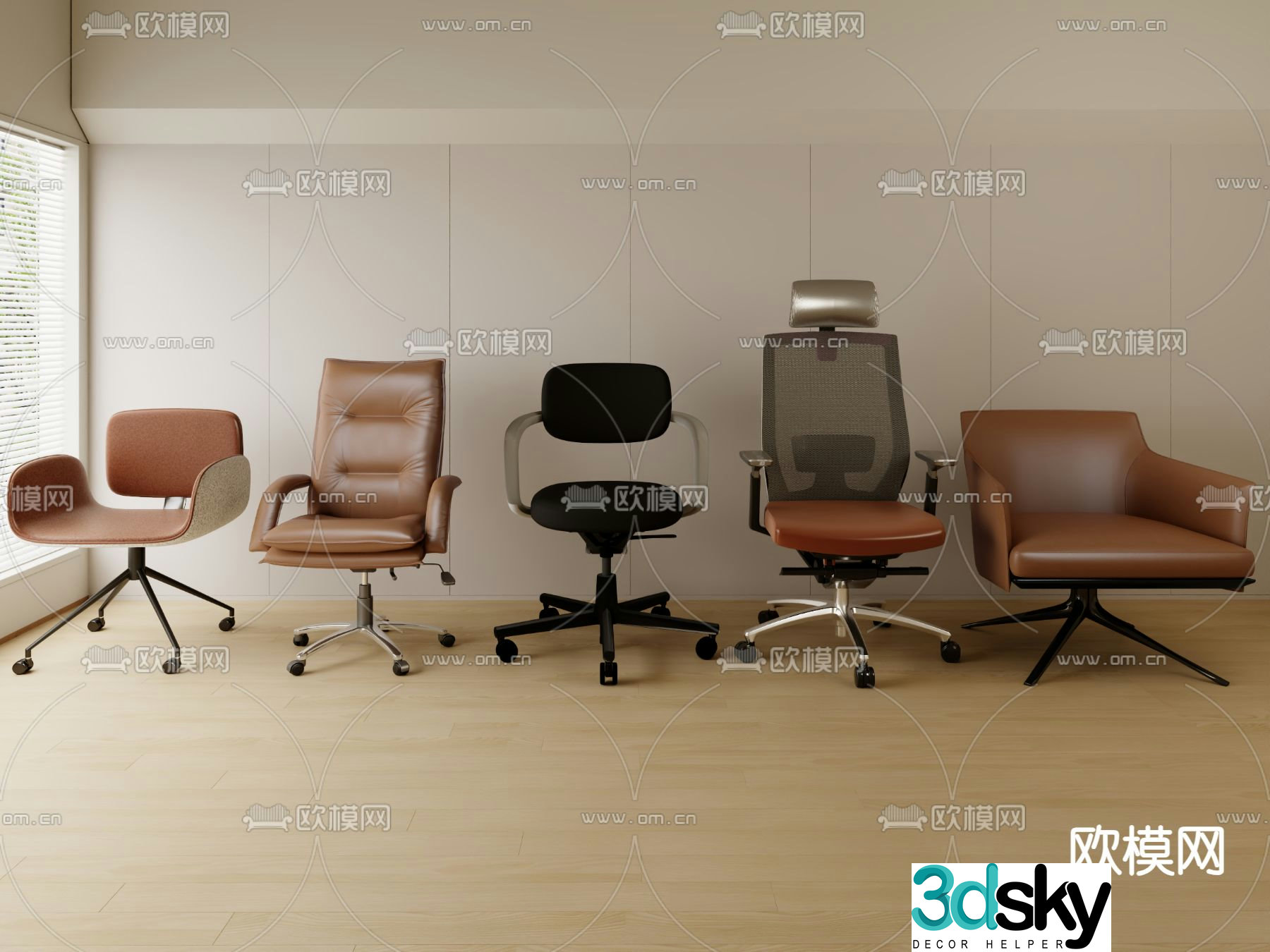 Modern office chair 3d model