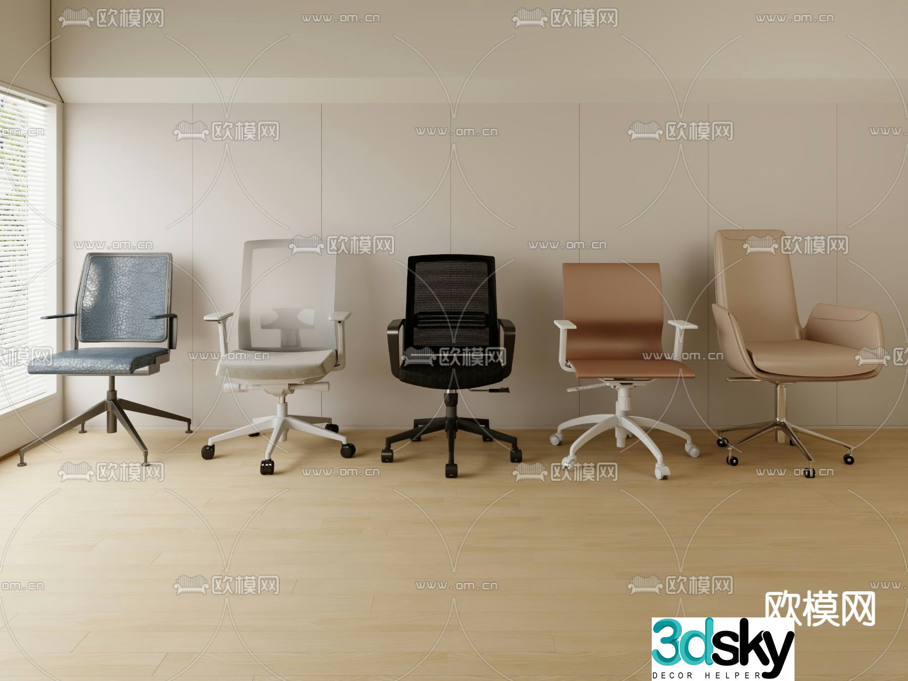 Office chair conference chair staff chair 3d model
