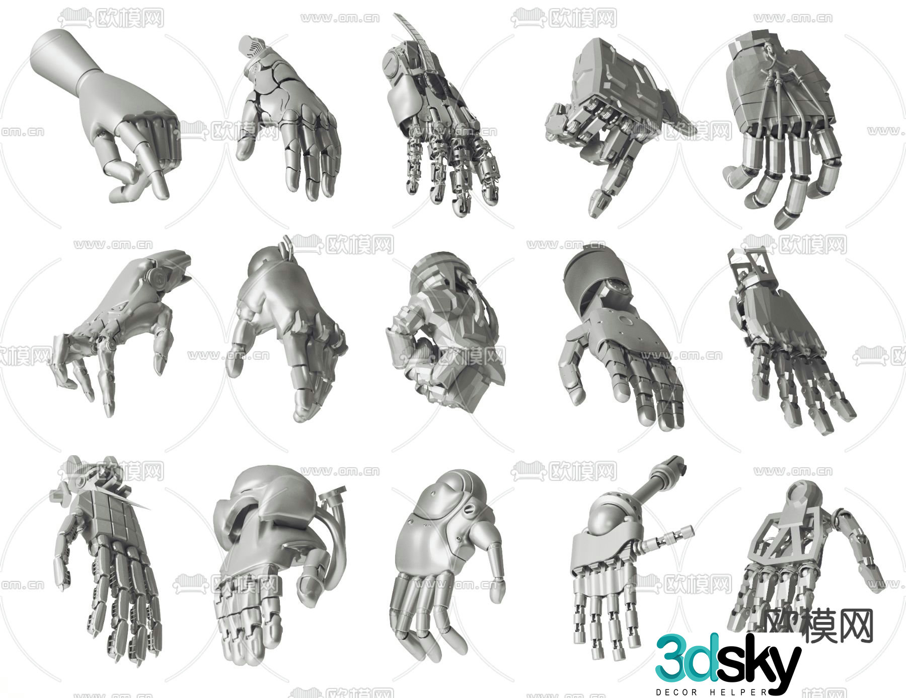 Industrial robot hand technology hand 3d model
