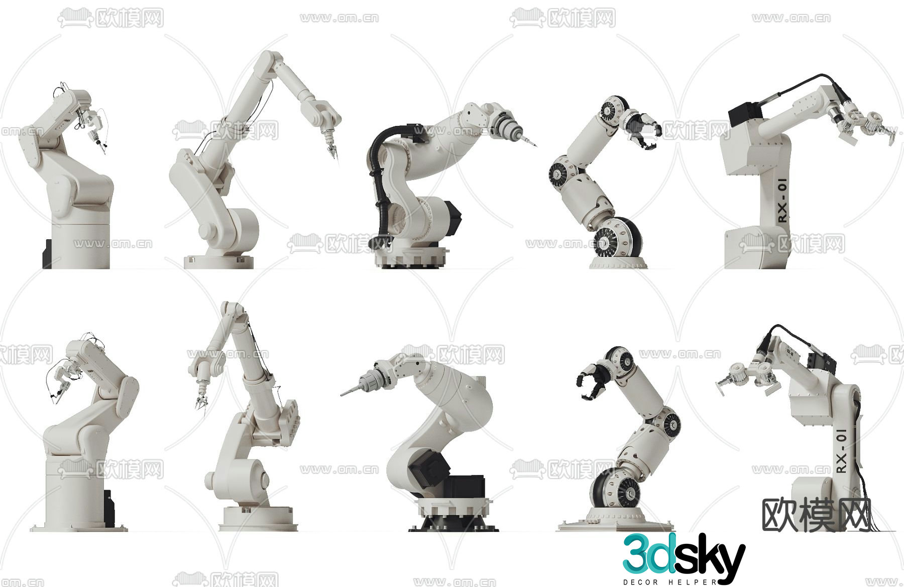 Industrial robotic arm robotic arm 3d model