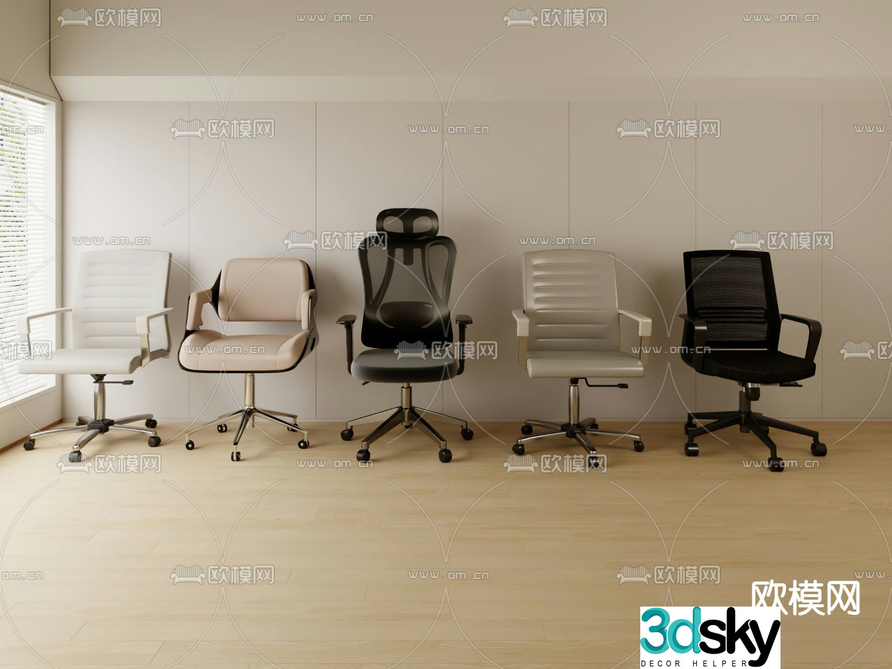 Office chair conference chair staff chair 3d model