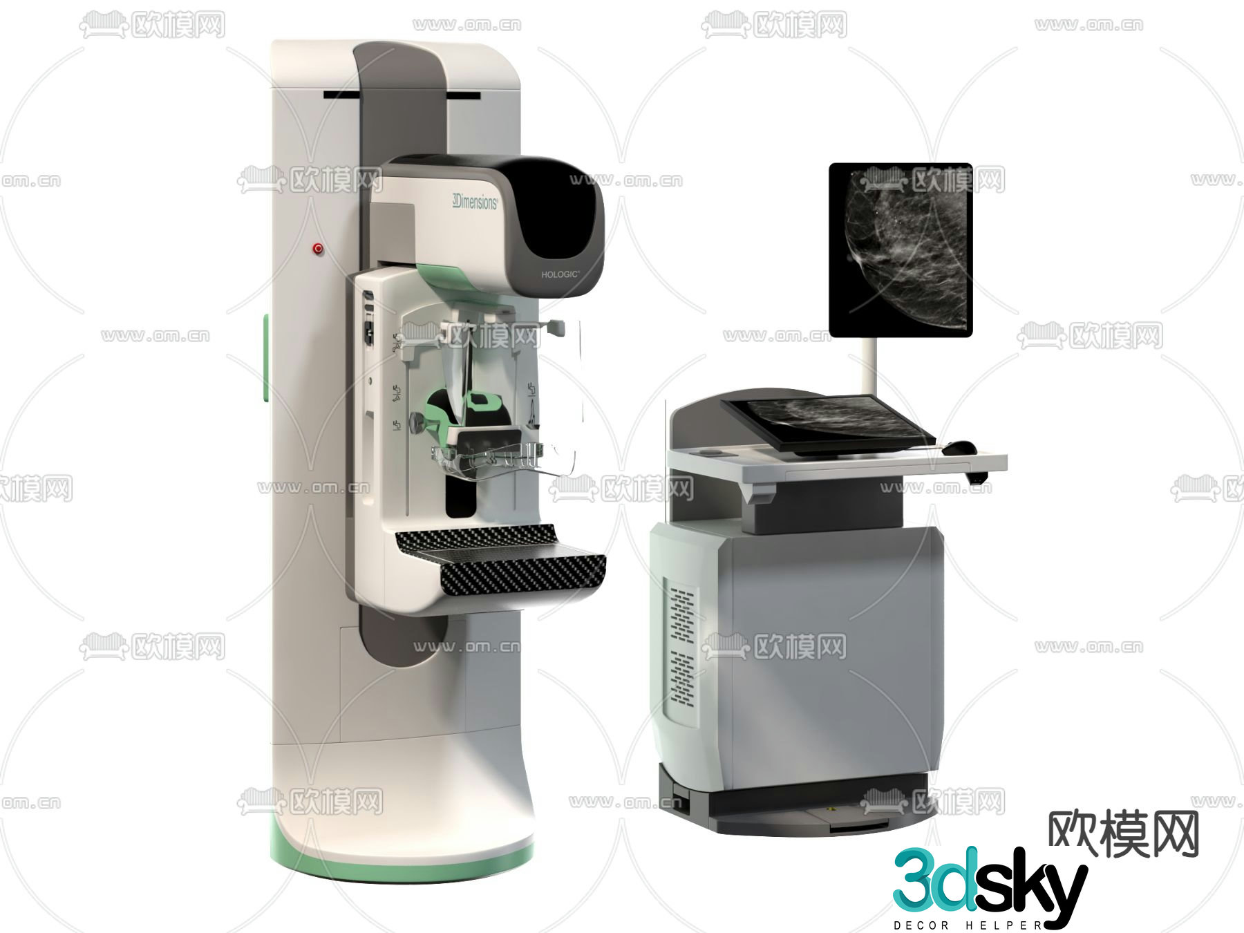 Medical equipment x-ray scanner 3d model
