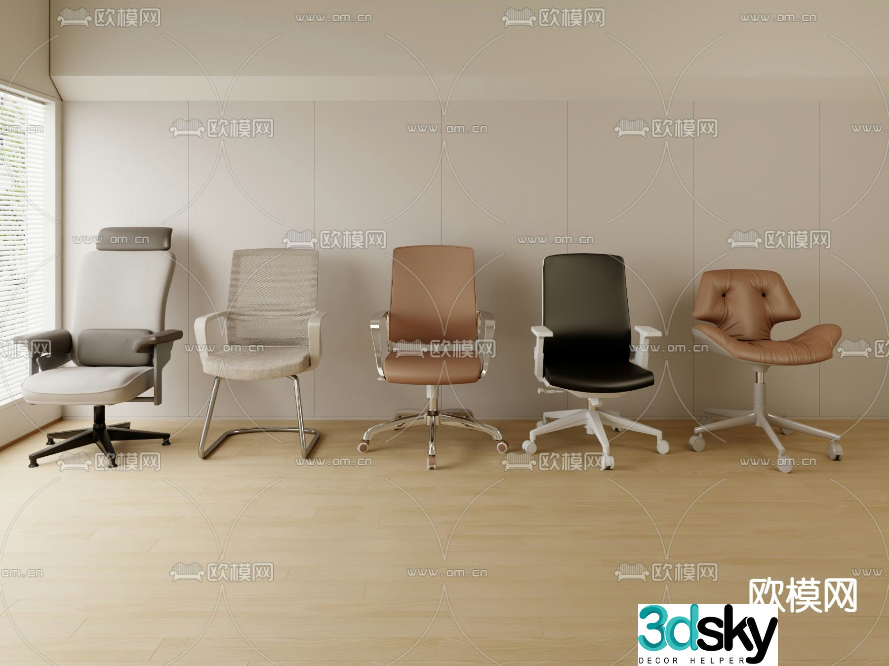 Office chair conference chair shift chair staff chair 3d model